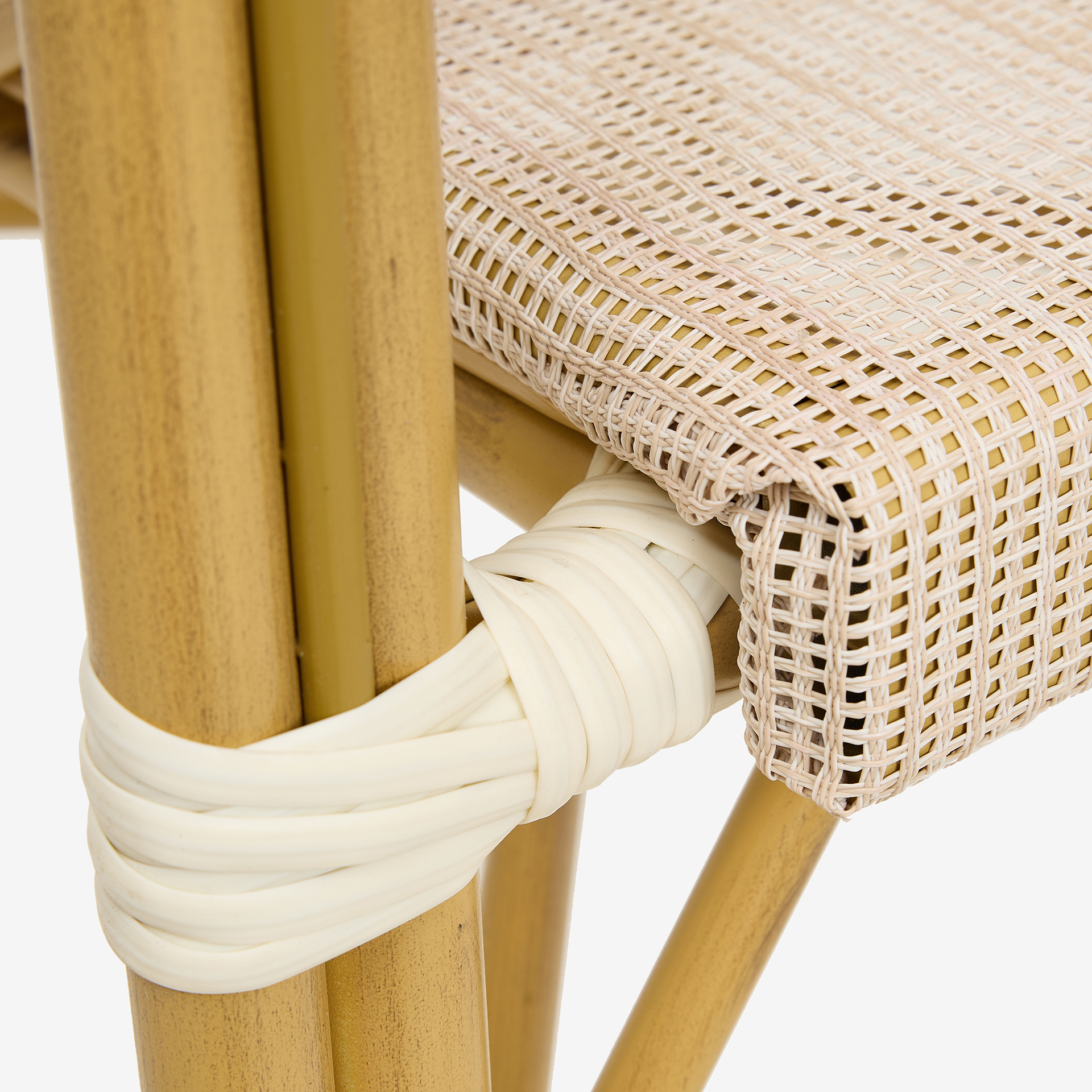 Silla de jardín bistro de textilene beige French 56x60x82cm