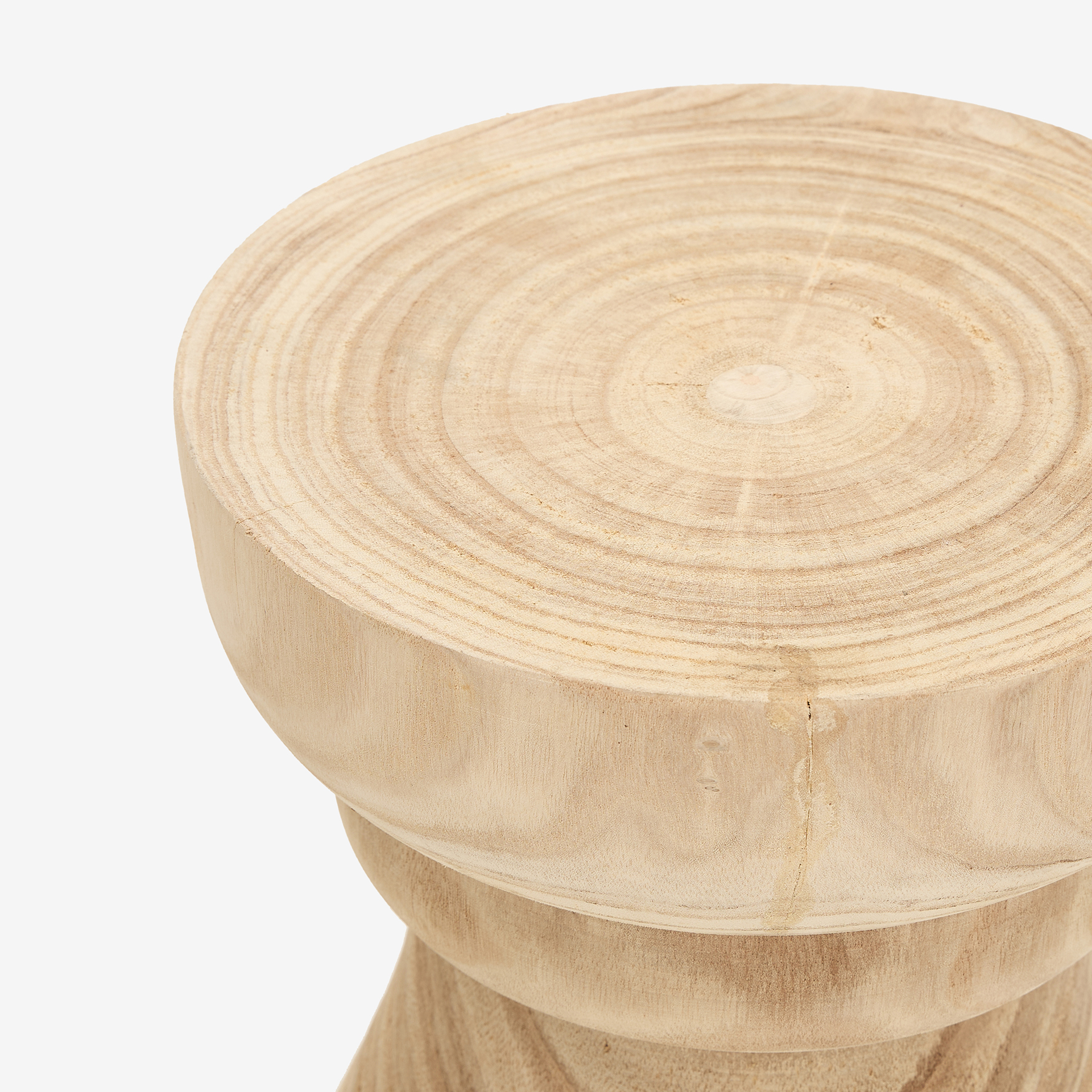Mesa auxiliar de madera paulownia Adara &Oslash;28x40cm
