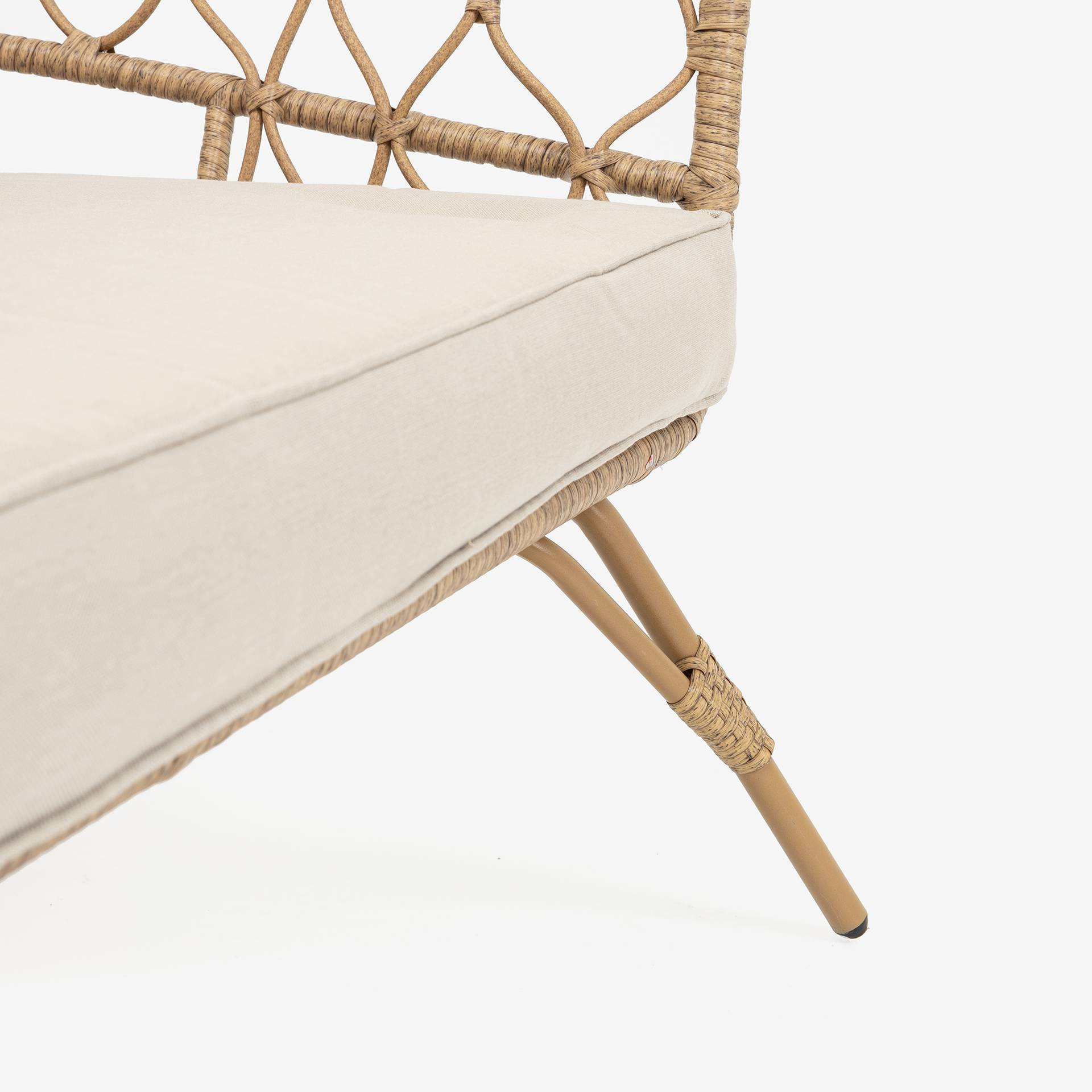 Set de jard&iacute;n 4 piezas rat&aacute;n sint&eacute;tico Creta