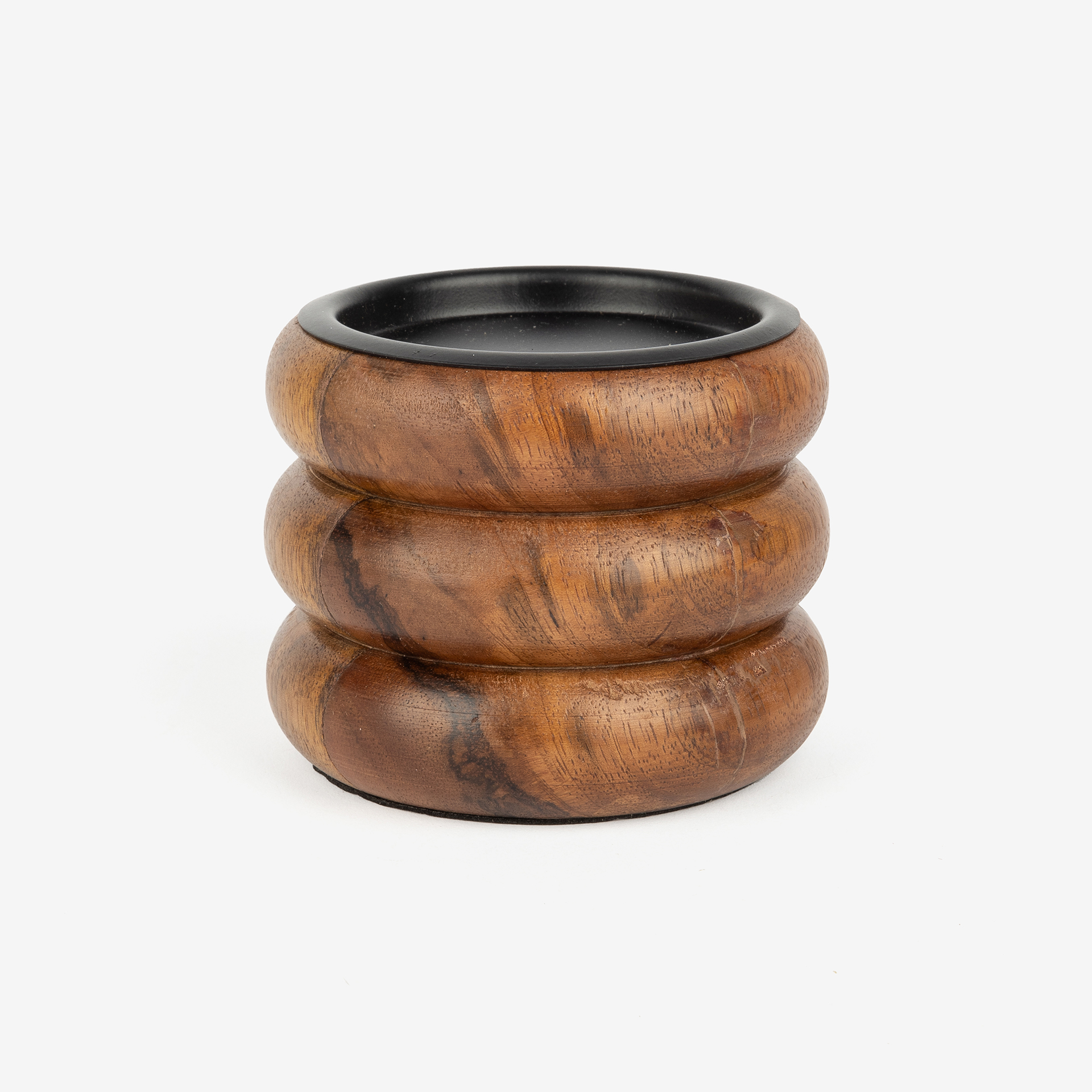 Portavelas de madera Belma 8cm