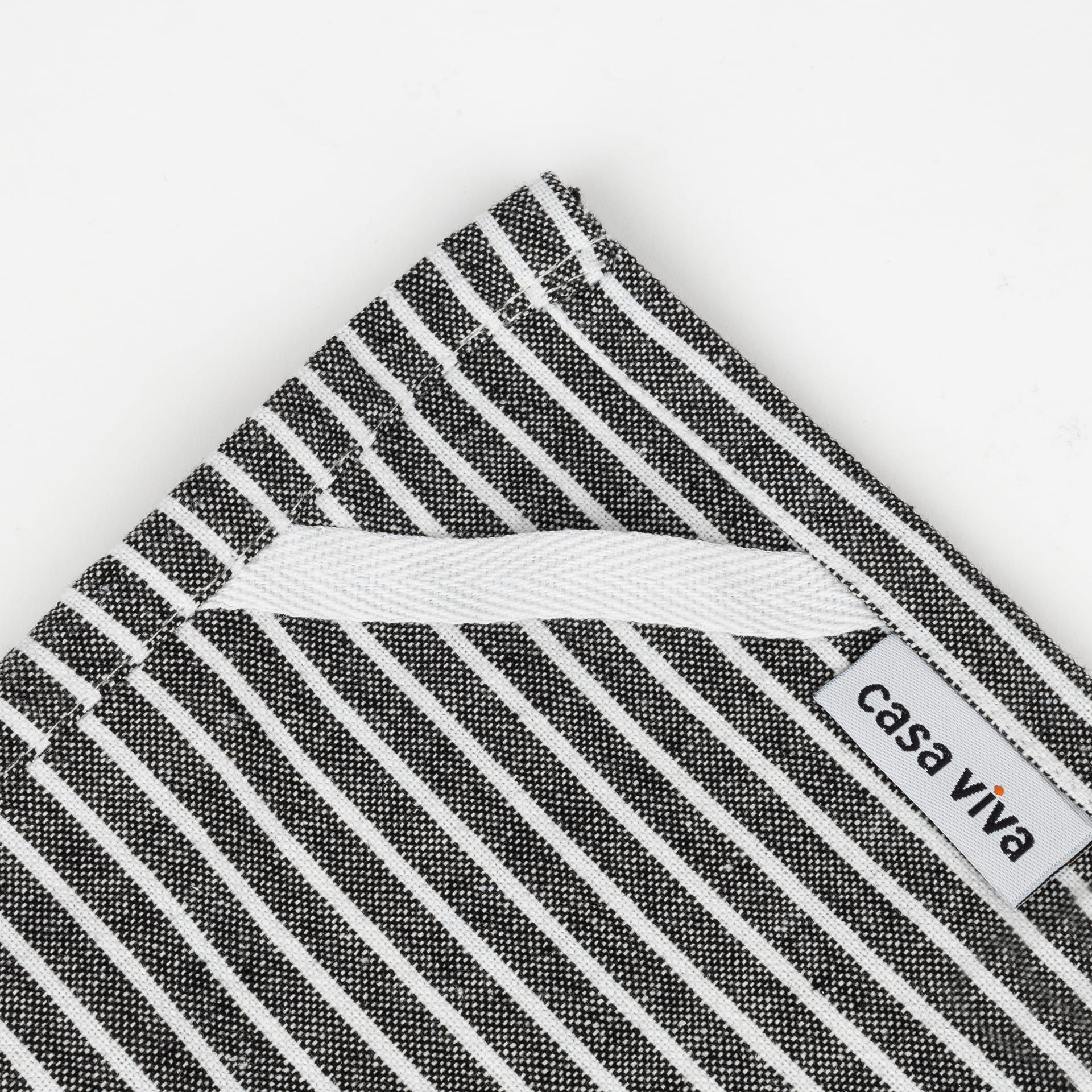 Set 2 paños rayas negro Bakou 50x70cm