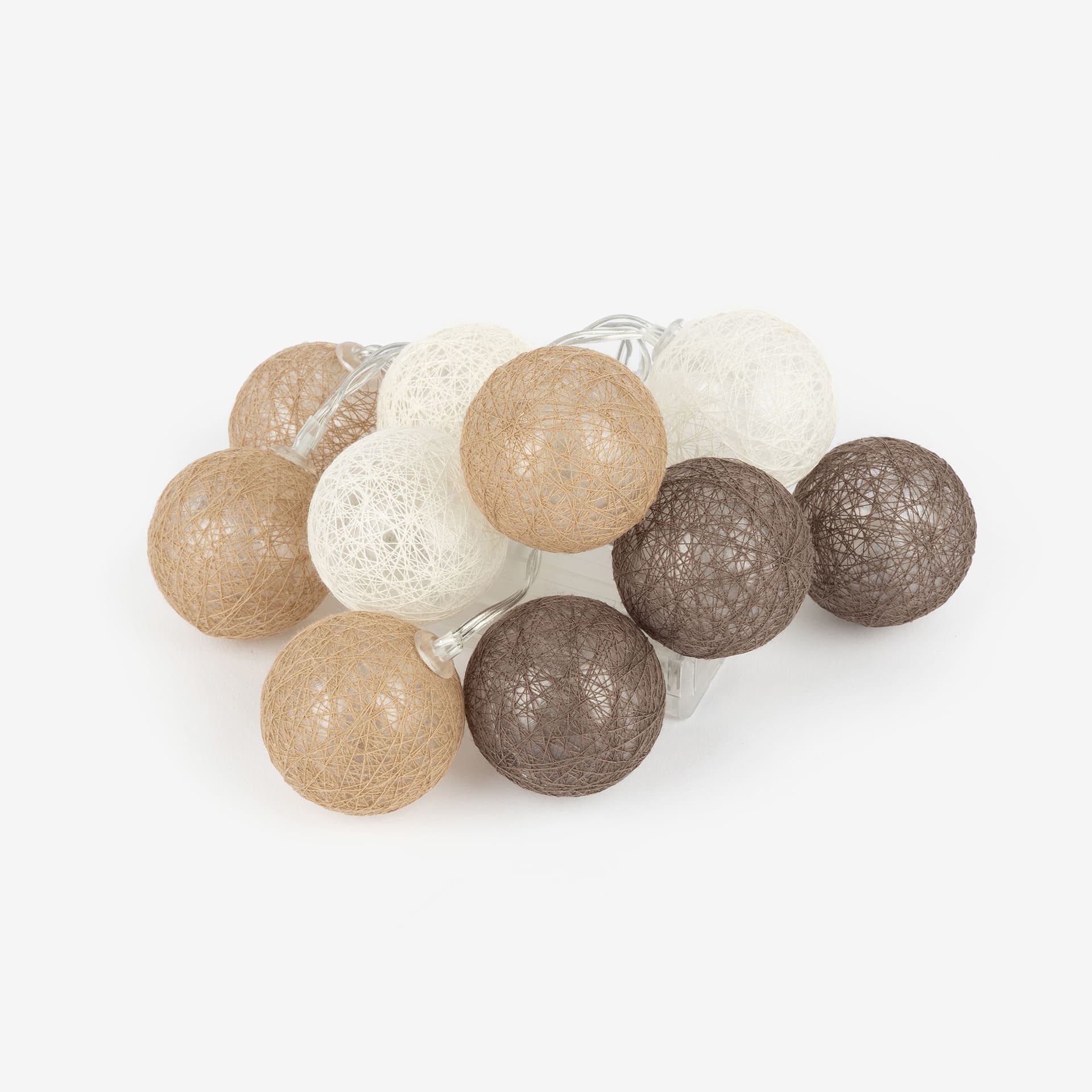 Guirnalda de rafia 10 luces Led oscura 4cm