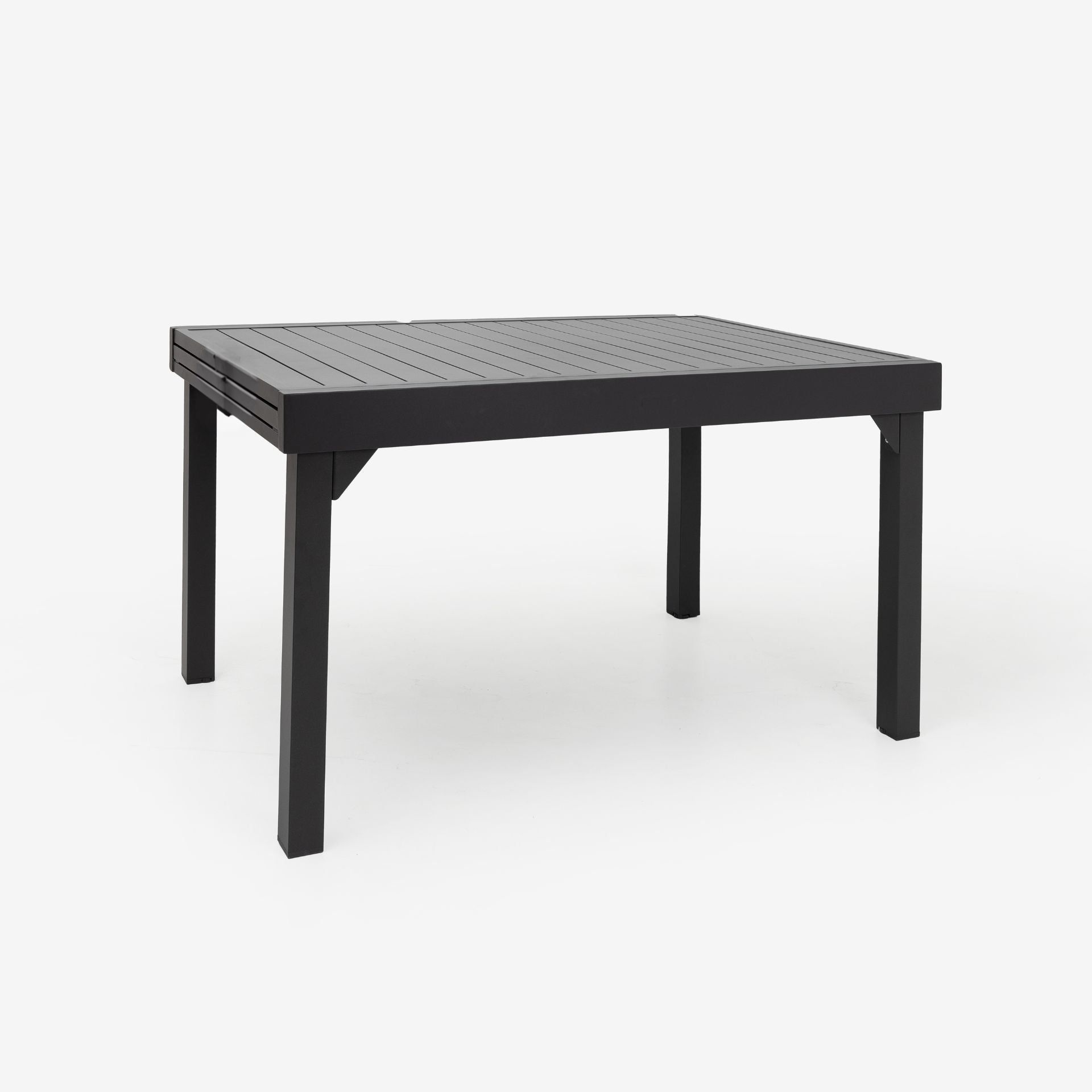 Mesa de jardín extensible de aluminio gris oscuro Paros 135/270x90x75cm