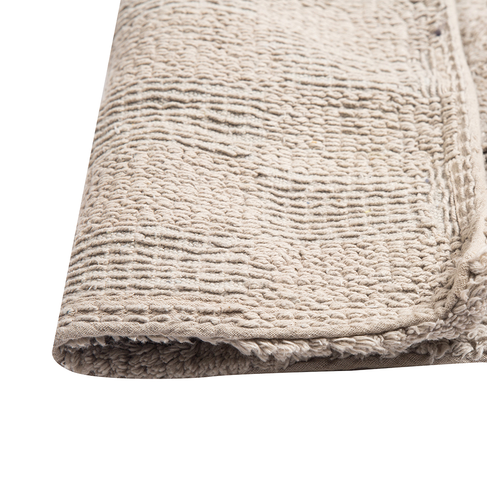 Alfombra de ba&ntilde;o beige Relief 50x80cm