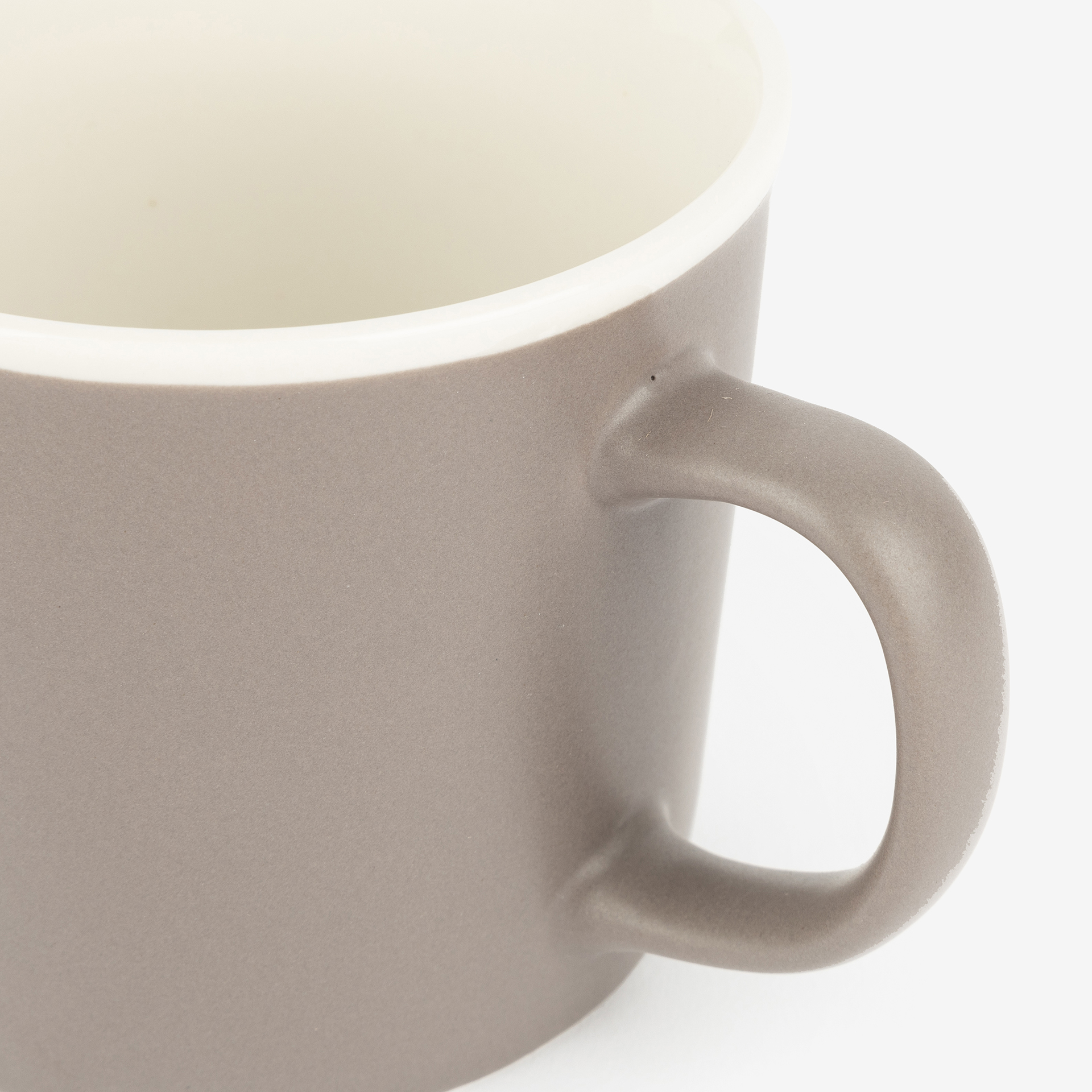 Mug de porcelana taupe Natural 38cl