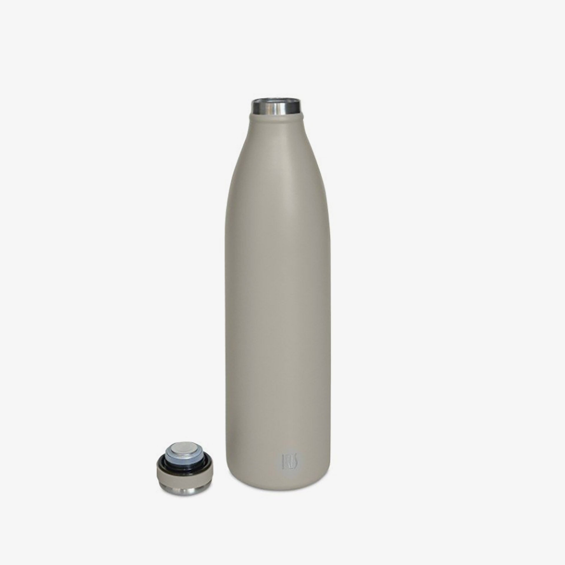 Botella termo beige de acero inoxidable 1L