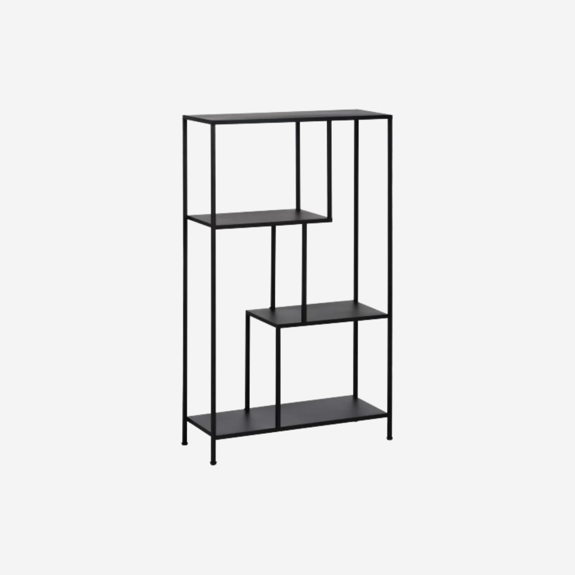 Estanter&iacute;a de metal negro Calista 65x25x110cm