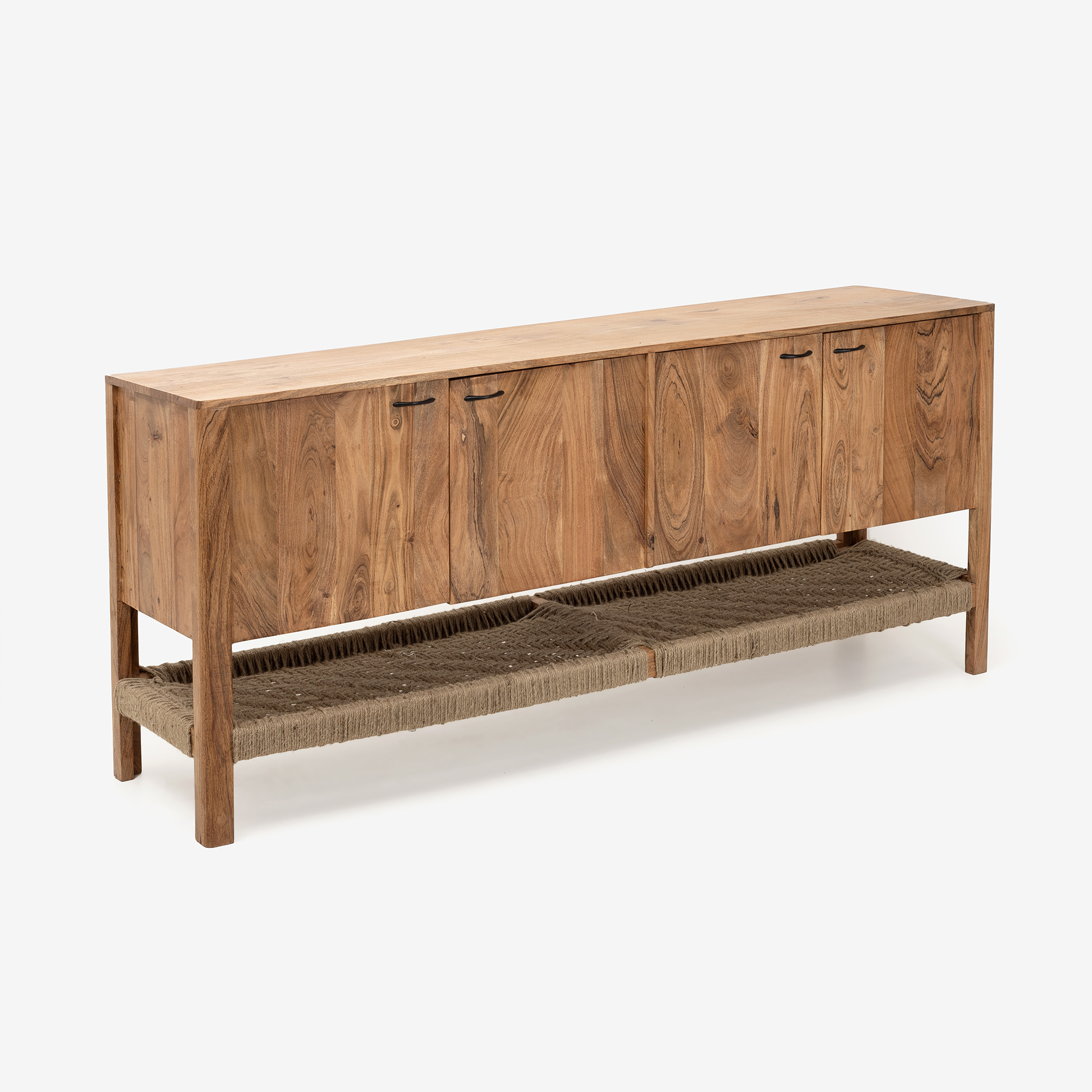 Aparador de madera de acacia con estante Bolt 180x45x80cm Clau&Chloe