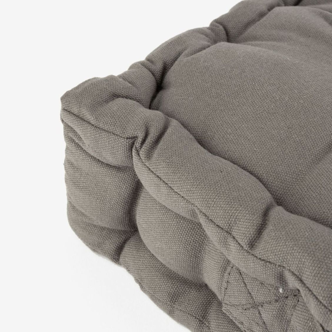 Coj&iacute;n para silla de algod&oacute;n gris 40x40x8cm