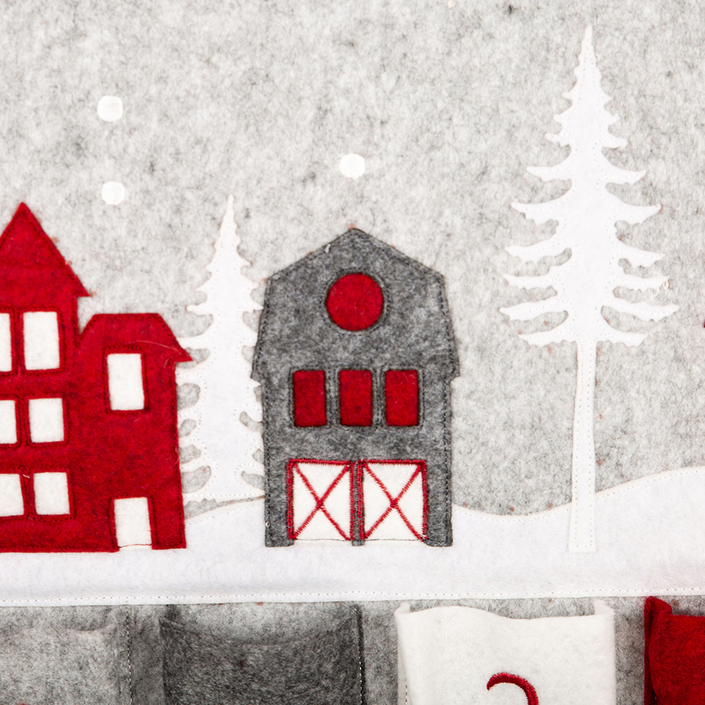 Calendario de adviento gris 80cm