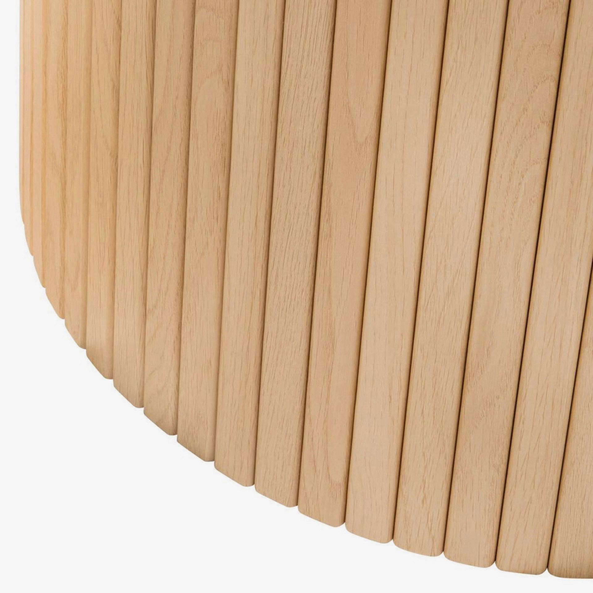 Mesa de comedor de madera efecto m&aacute;rmol Korel &Oslash;110cm