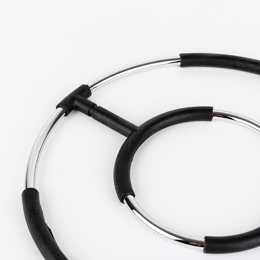 Salvamanteles redondo metal negro