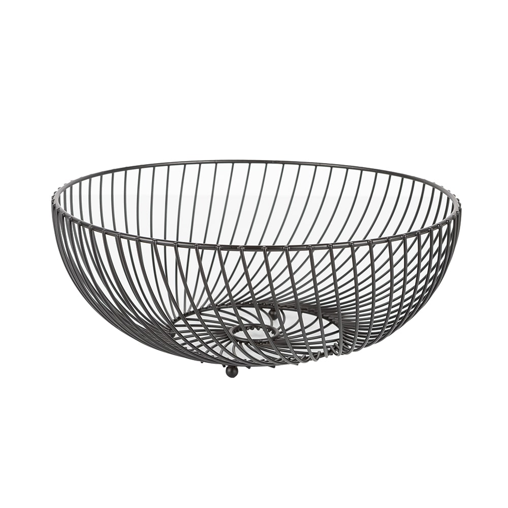 Frutero negro de acero inoxidable 30x12cm