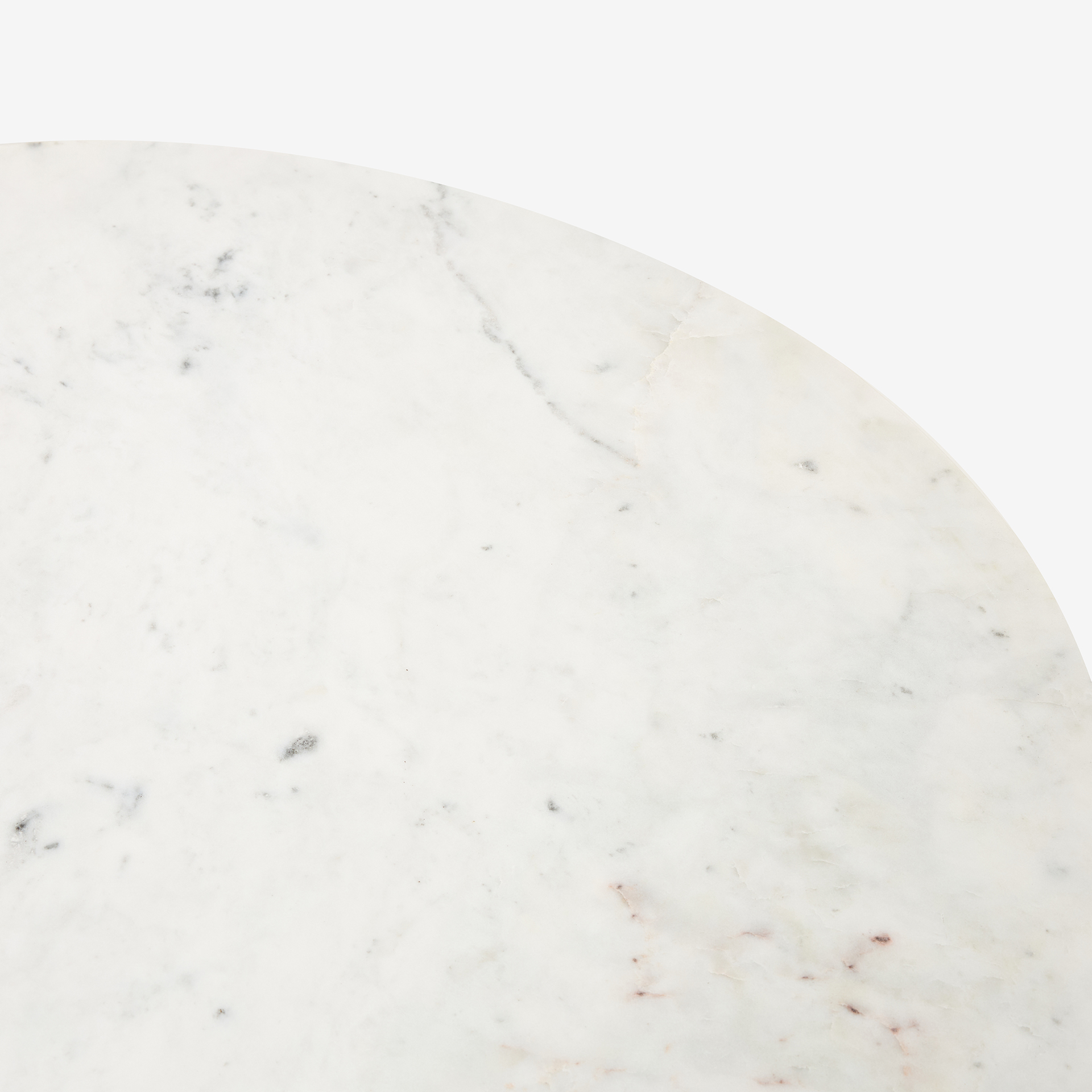 Mesa auxiliar de mármol blanco Cribs Ø80x40 Clau&Chloe