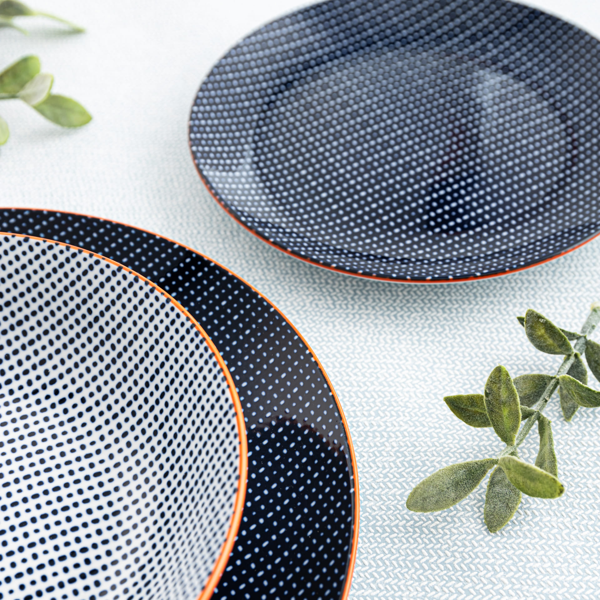 Vajilla 18 piezas porcelana azul Moon