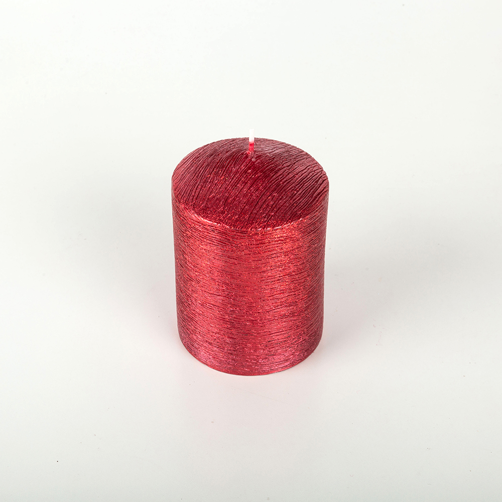 Vela decorativa pilar rojo Ø7x10cm