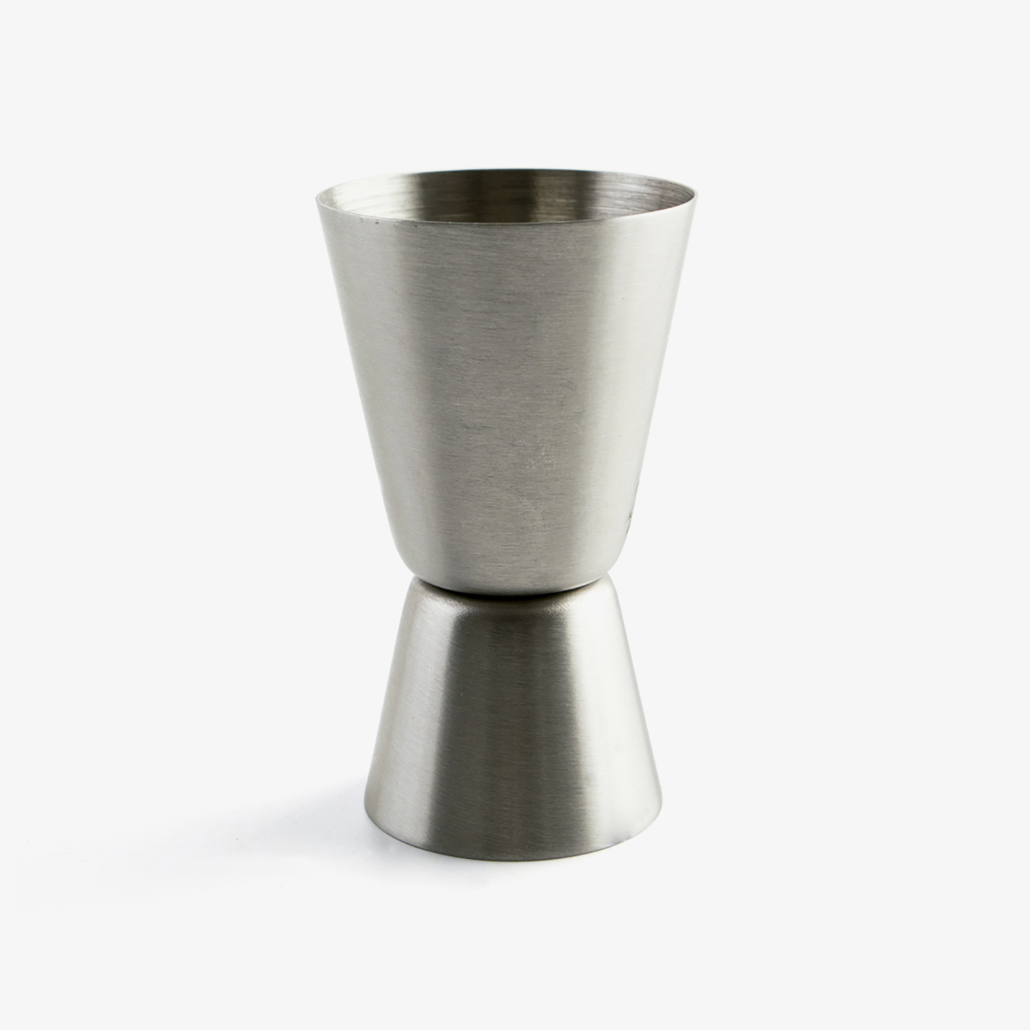 Set de 4 copas de vidrio, cuchara de cocktail y vaso medidor 