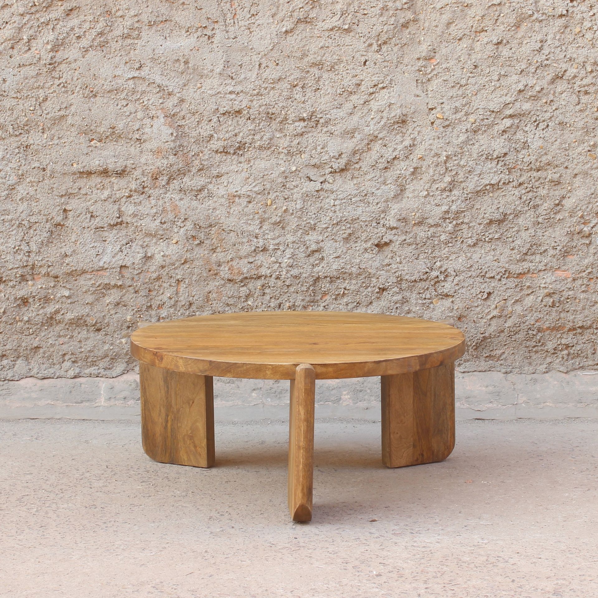 Mesa de centro de madera de mango Polanco Ø80x35cm Clau&Chloe