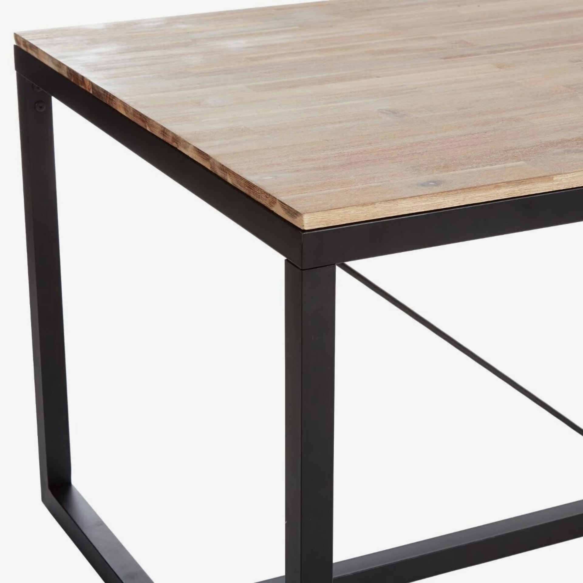 Mesa de comedor de madera y metal Lunel 180x90cm 