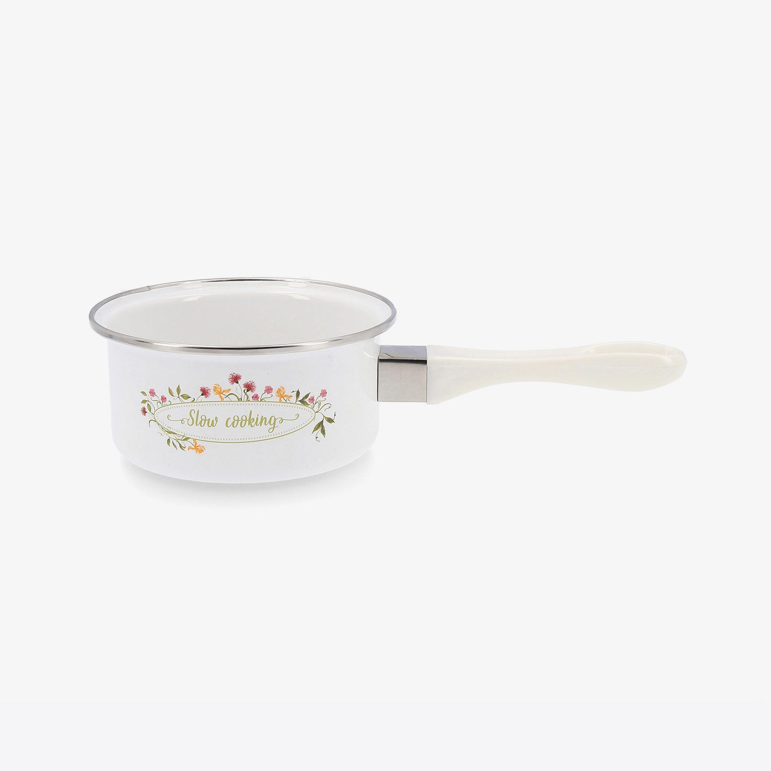 Cazo blanco de acero esmaltado Slow &Oslash;14cm