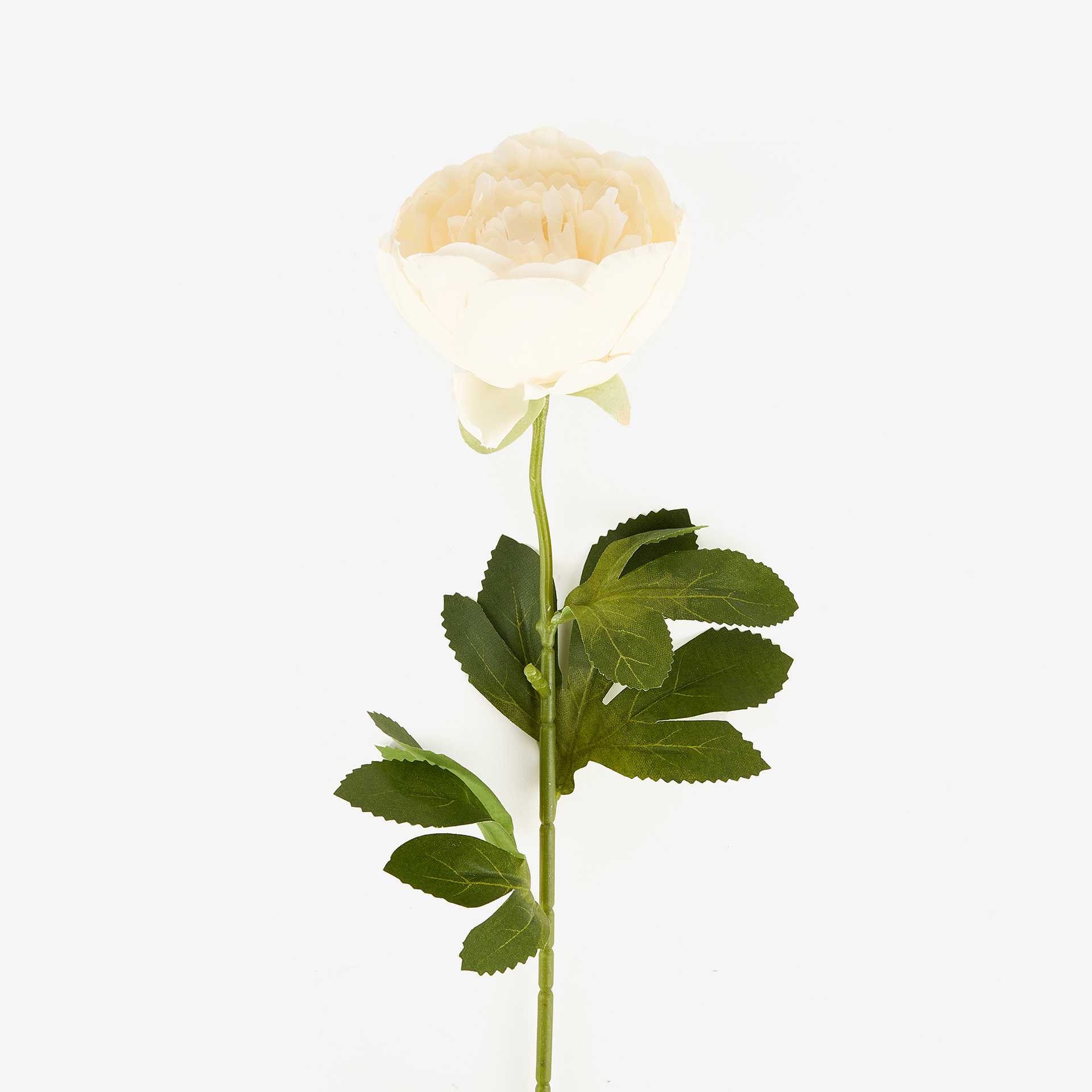 Rama peonia artificial blanca 54cm