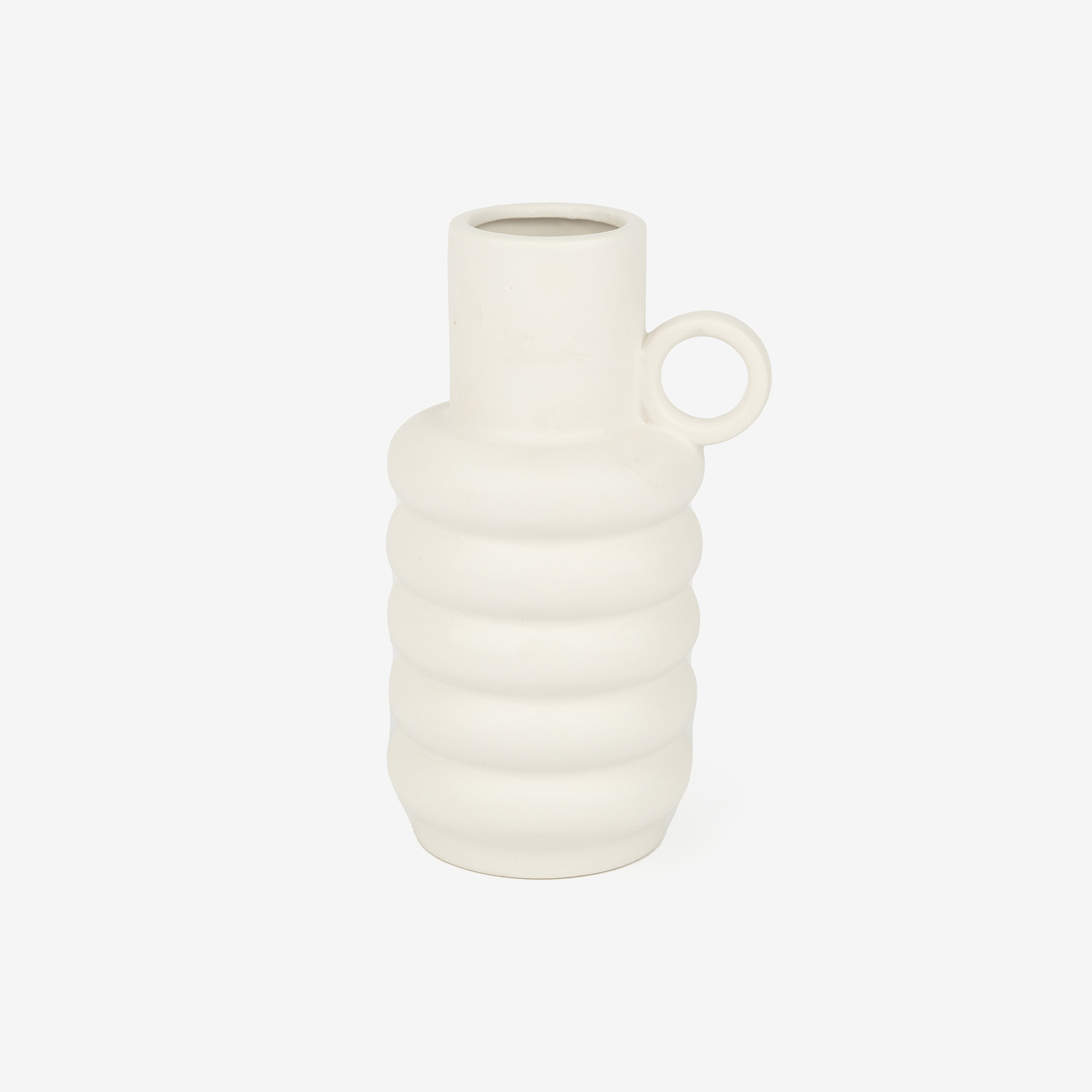 Jarr&oacute;n de dolomita blanco Curve 11,5x9x18cm