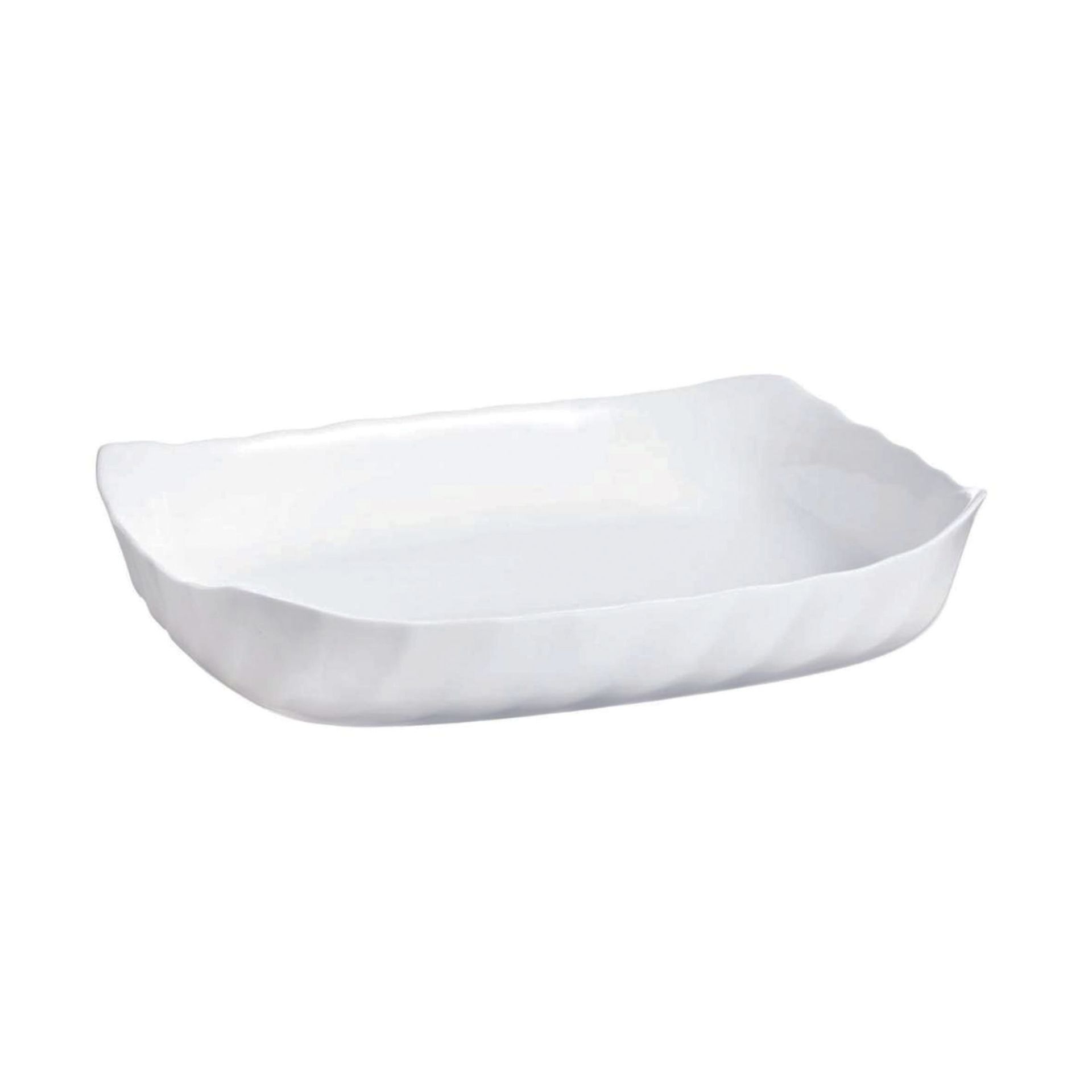 Fuente para horno opal blanca 33x27cm