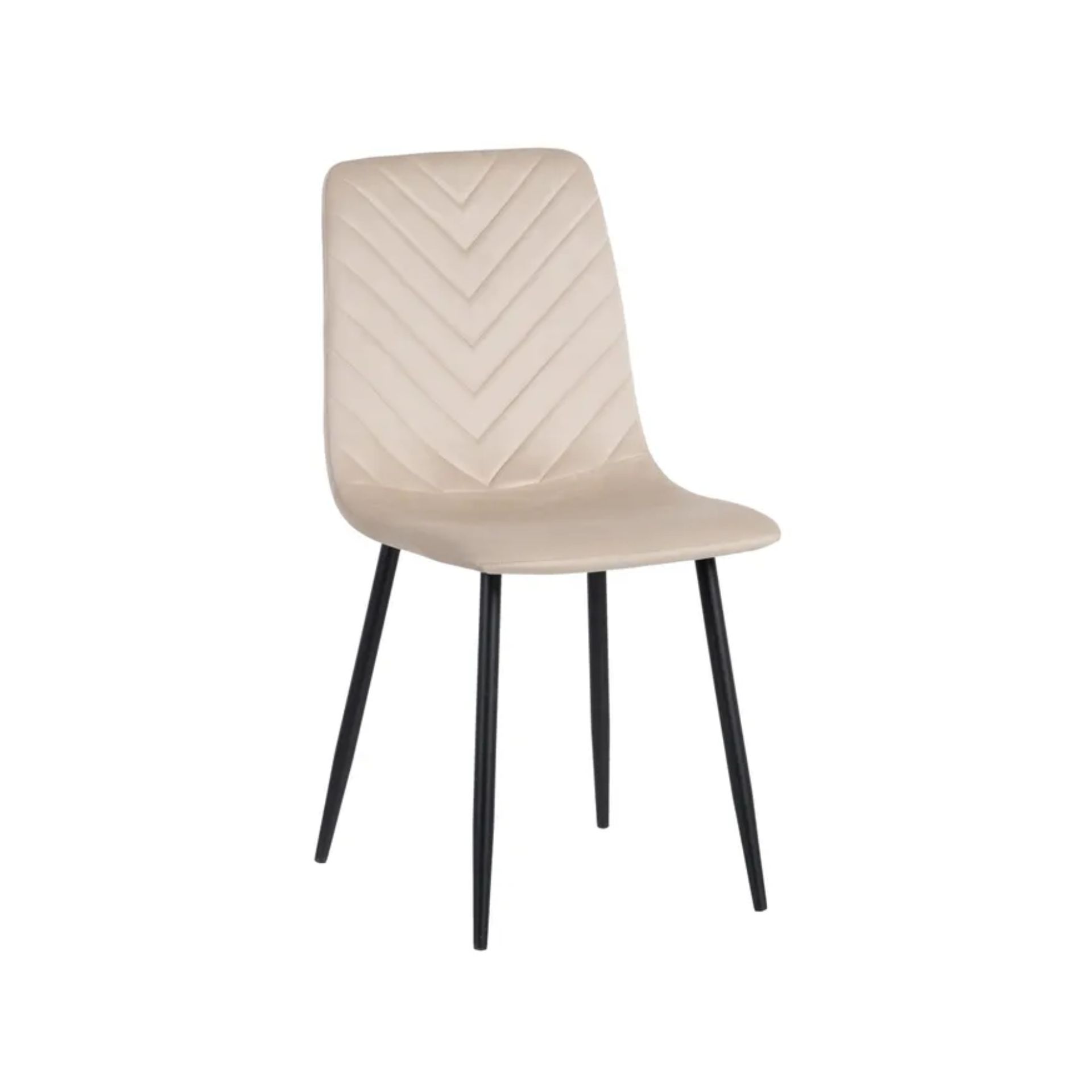 Set de 4 sillas de comedor velvet beige Izabal 55x44x88cm
