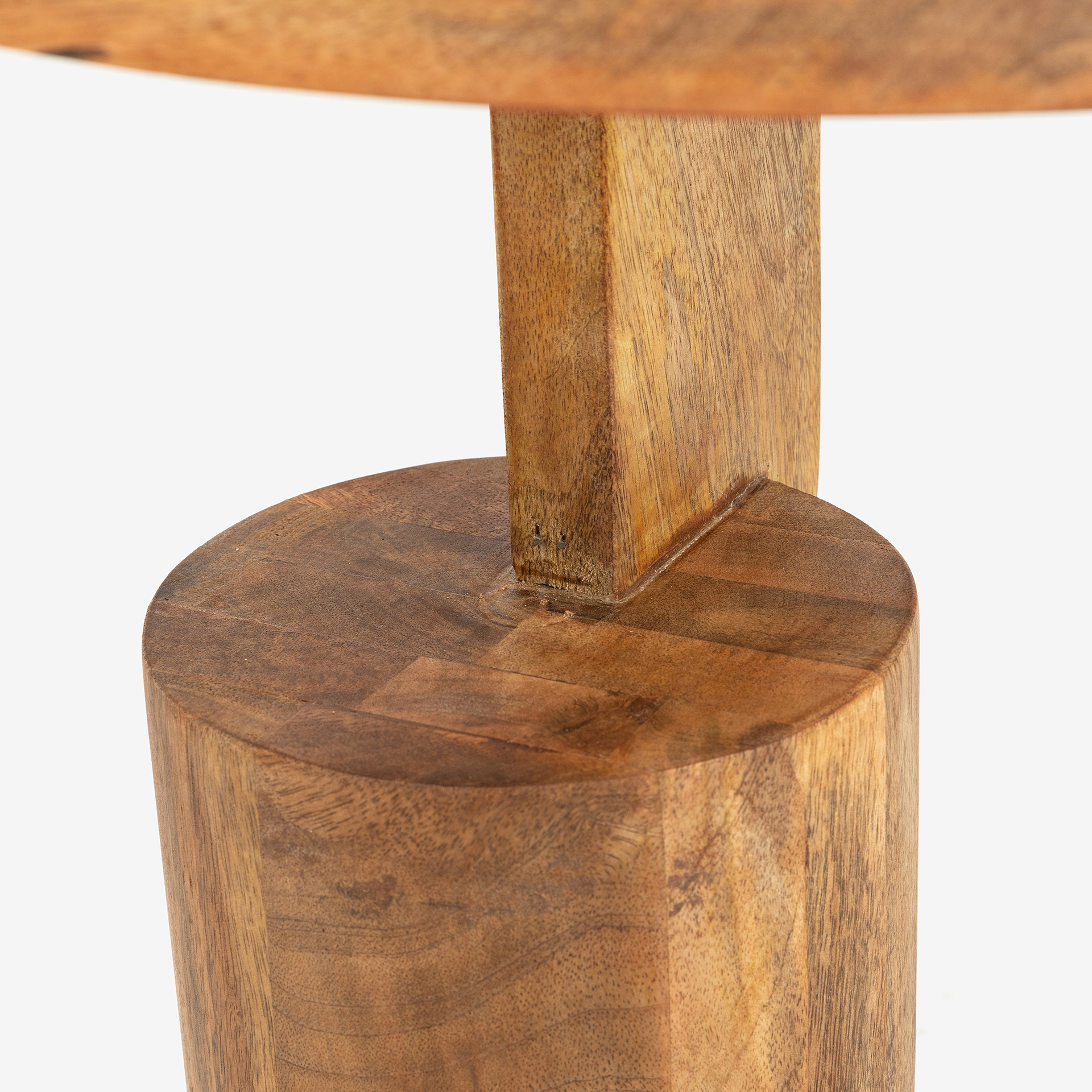 Mesa auxiliar de madera de mango Pisa Ø50x60cm Clau&Chloe