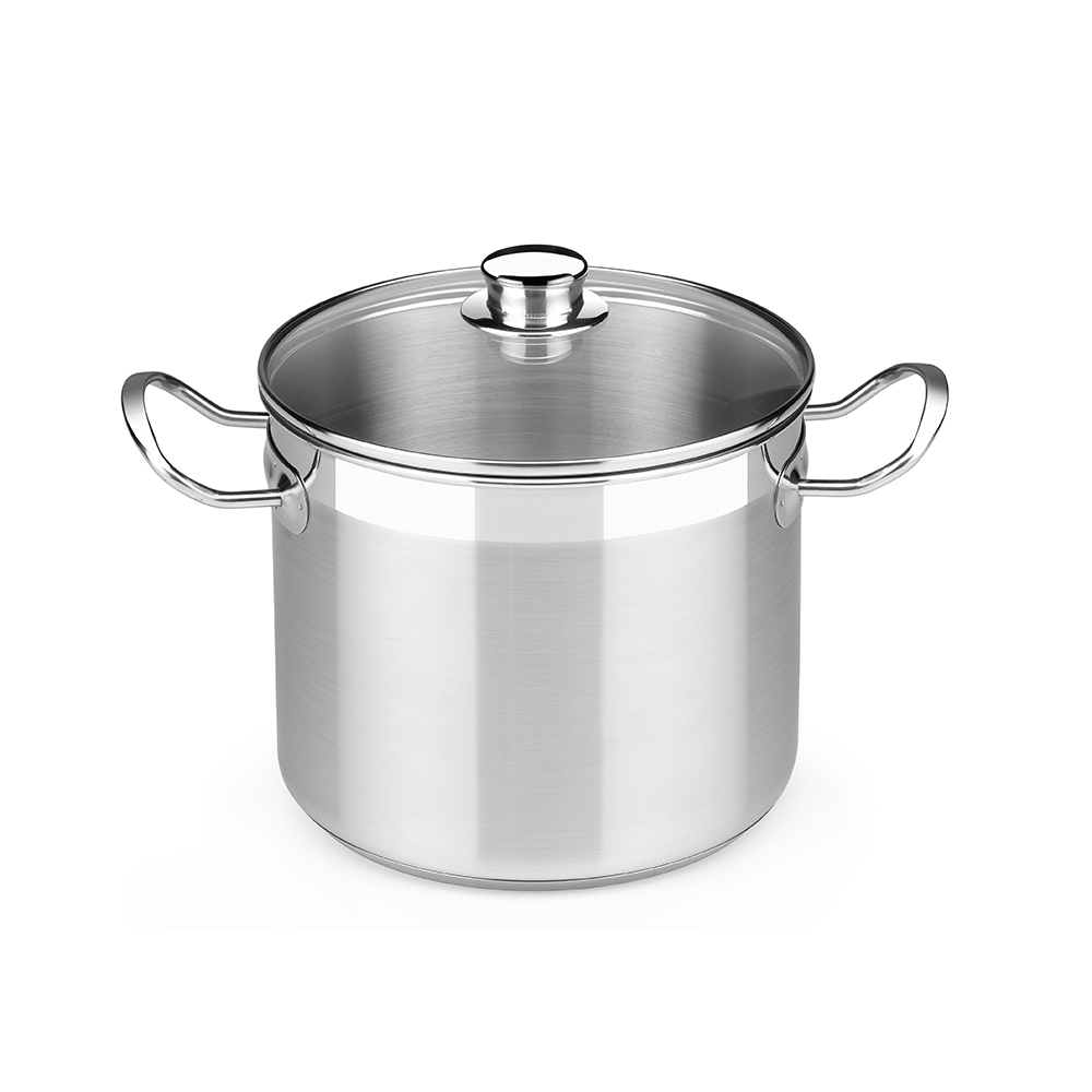 Olla de acero inoxidable con tapa de cristal Ø30cm - 17L - BRA