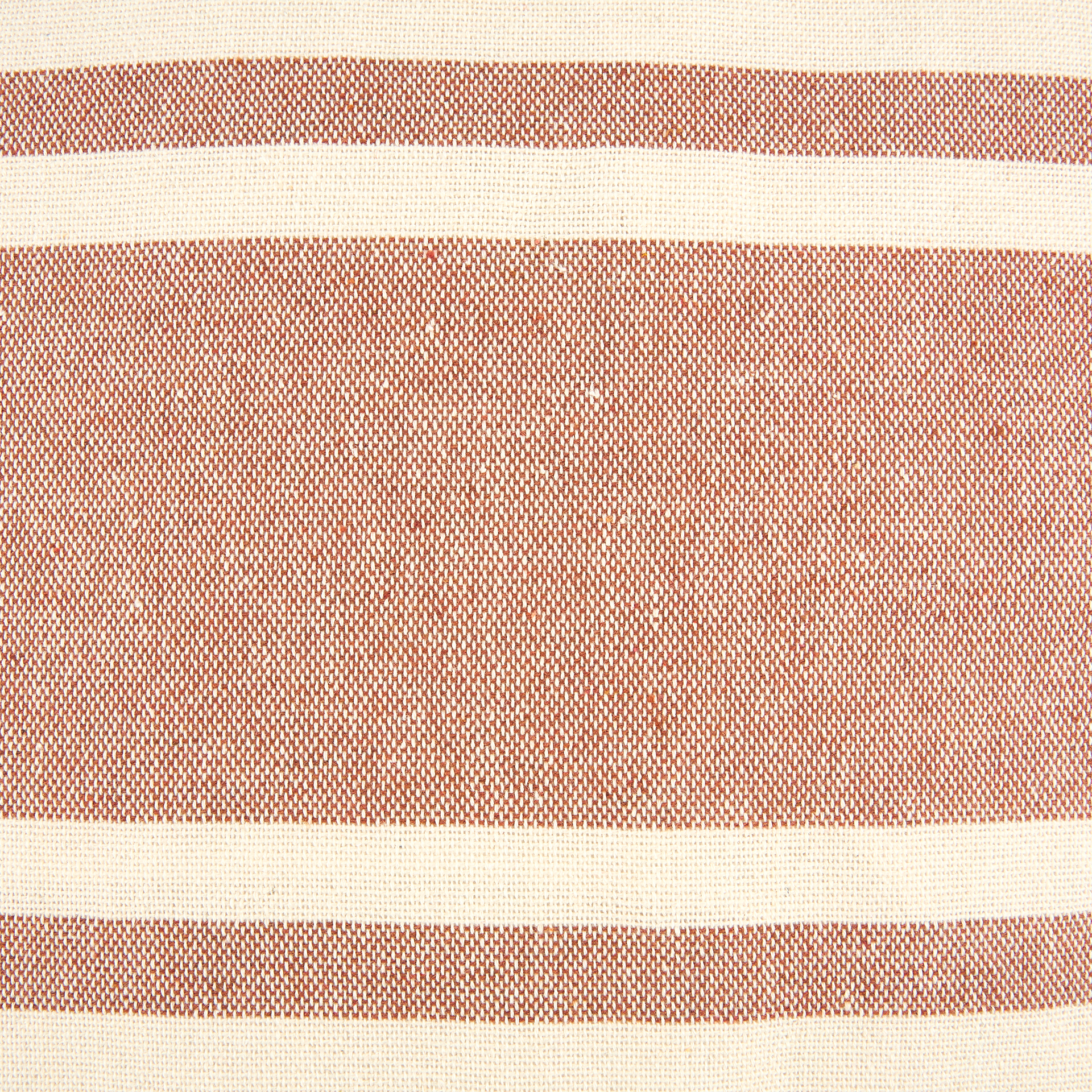 Funda de coj&iacute;n de algod&oacute;n rayas cobre Niza 45x45cm