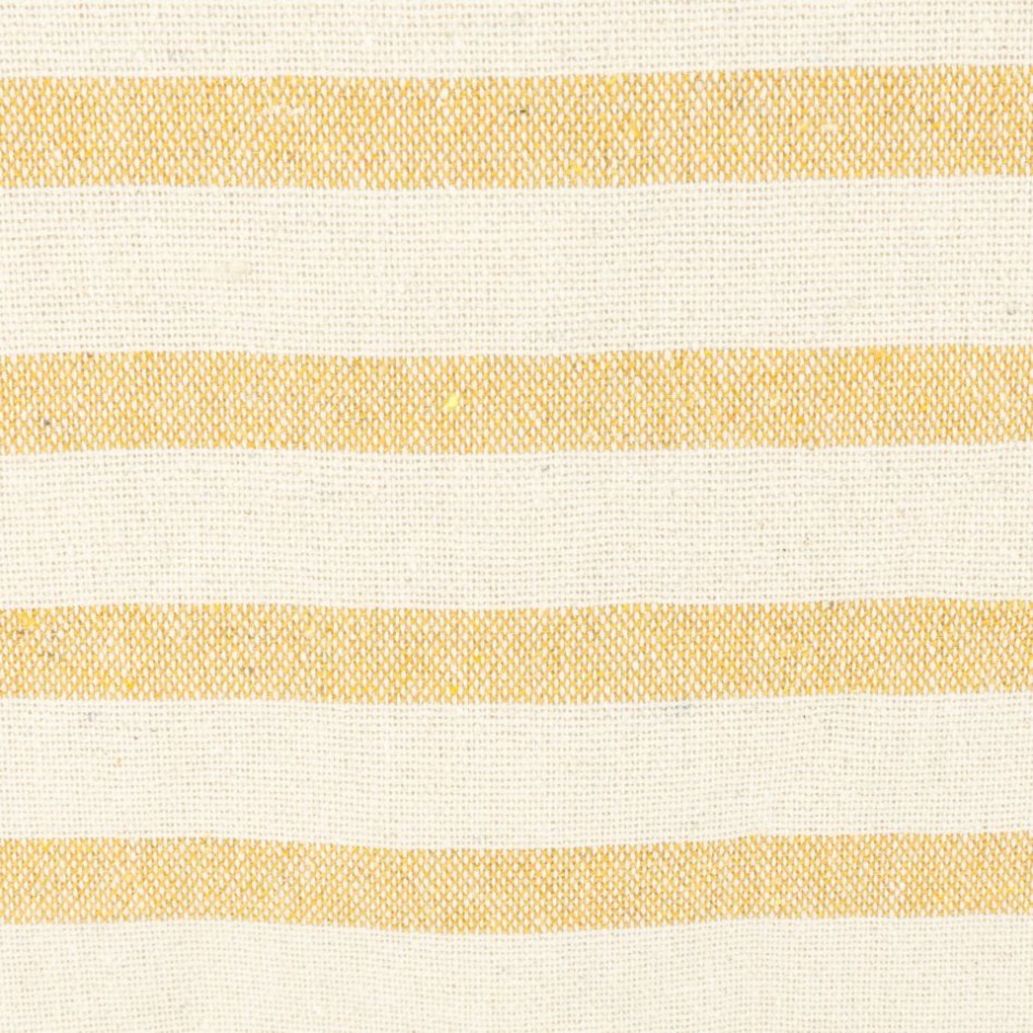 Funda de coj&iacute;n de algod&oacute;n con rayas amarillas Niza 45x45cm