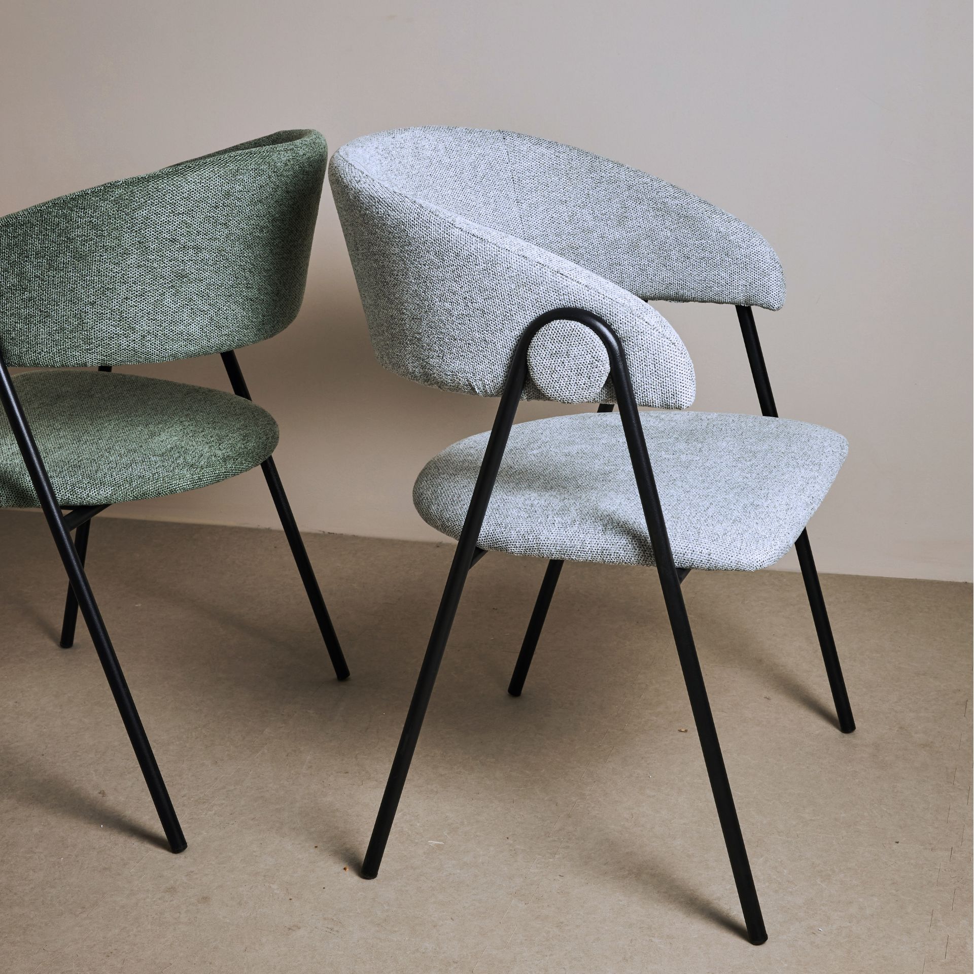 Silla de comedor gris Linda 55x57x82cm Clau&Chloe