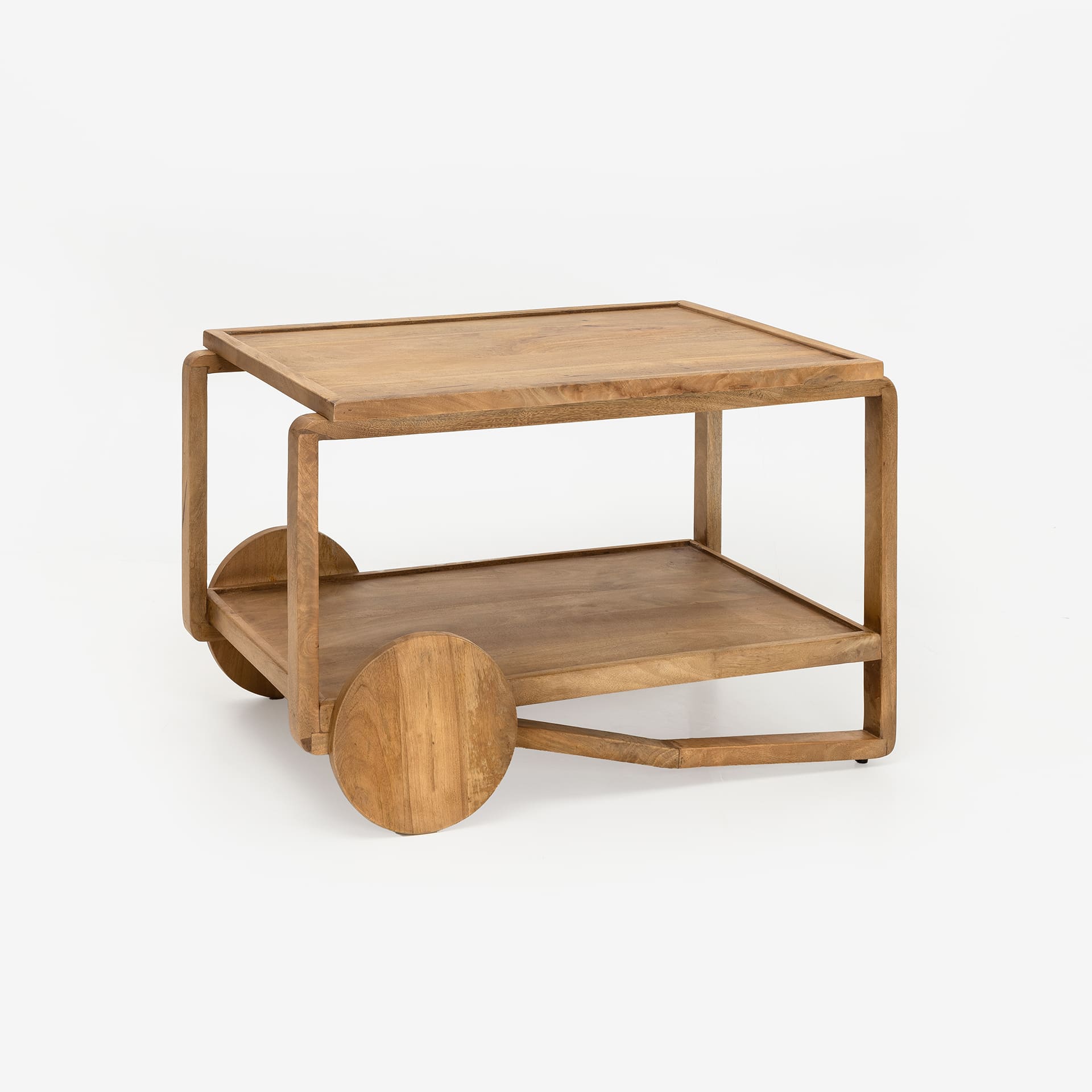 Mesa camarera de madera de mango Round 90x50x56 Clau&Chloe