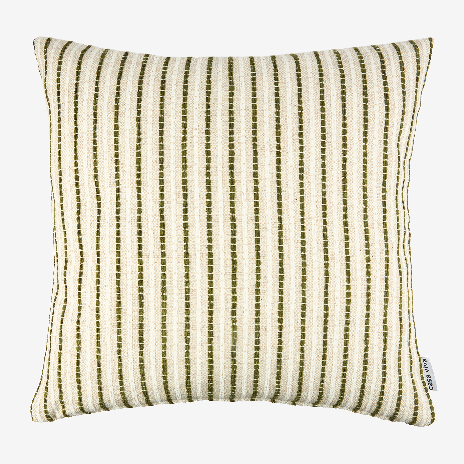 Funda de cojín beige y oliva Olan 45x45cm