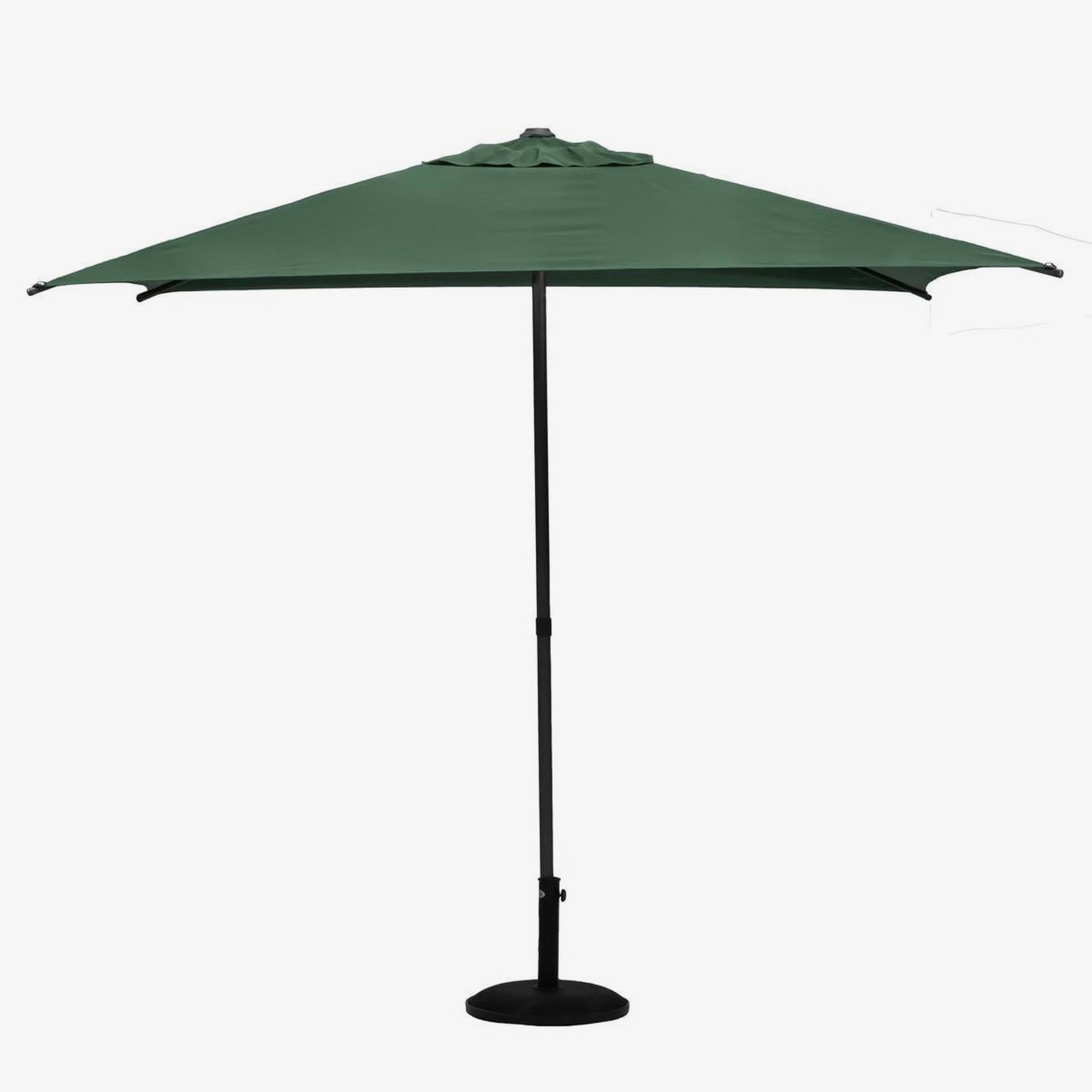 Parasol de acero inoxidable verde Sena 250x250cm