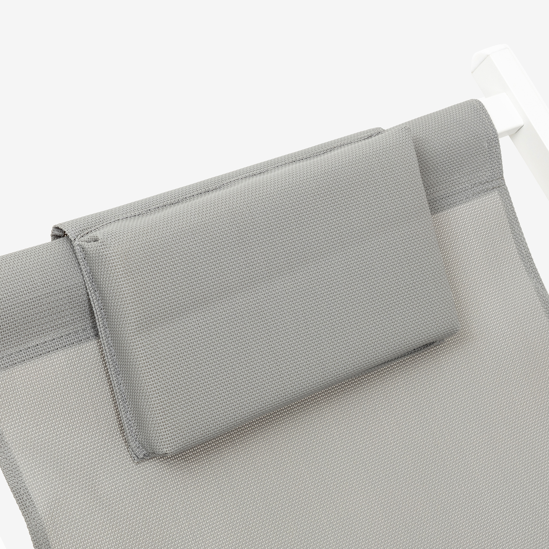 Hamaca reclinable de aluminio y textiline gris 104x58x76cm