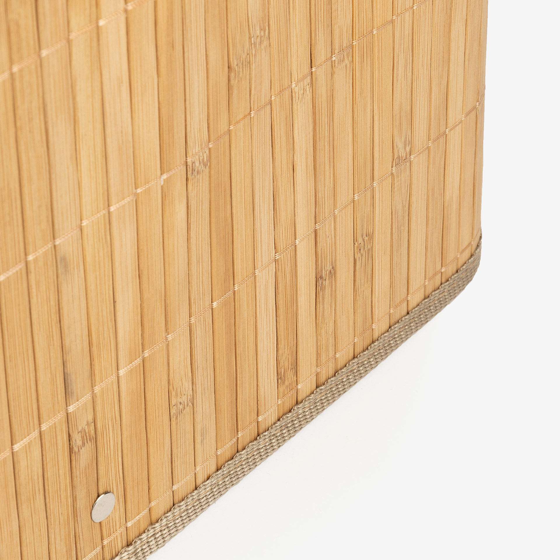 Cesta para ropa con tapa de bambú 42x30x50cm