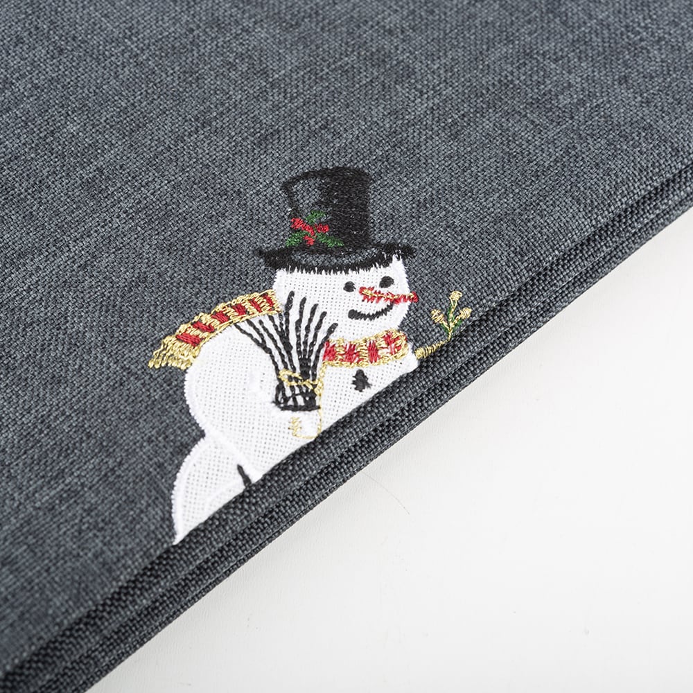Servilleta gris muñeco nieve 45x45cm