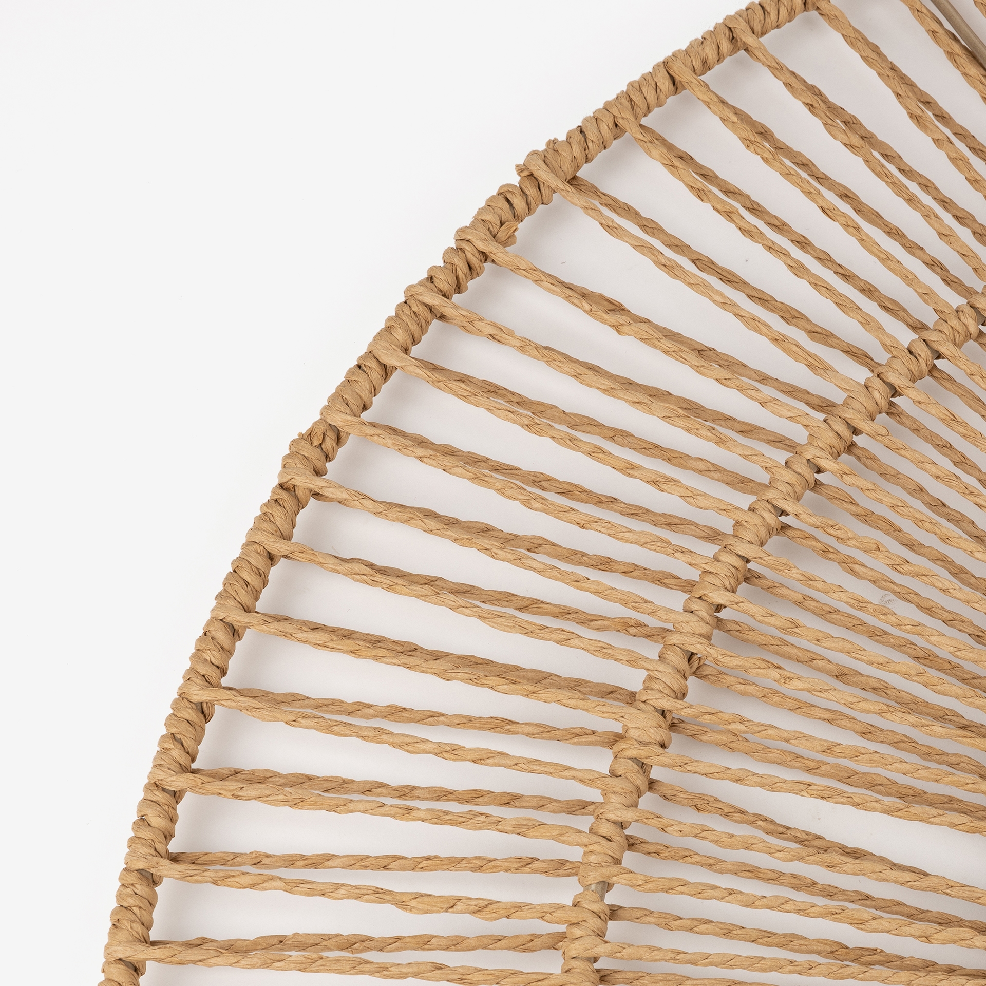 Espejo de pared redondo de rafia de Ø70 cm