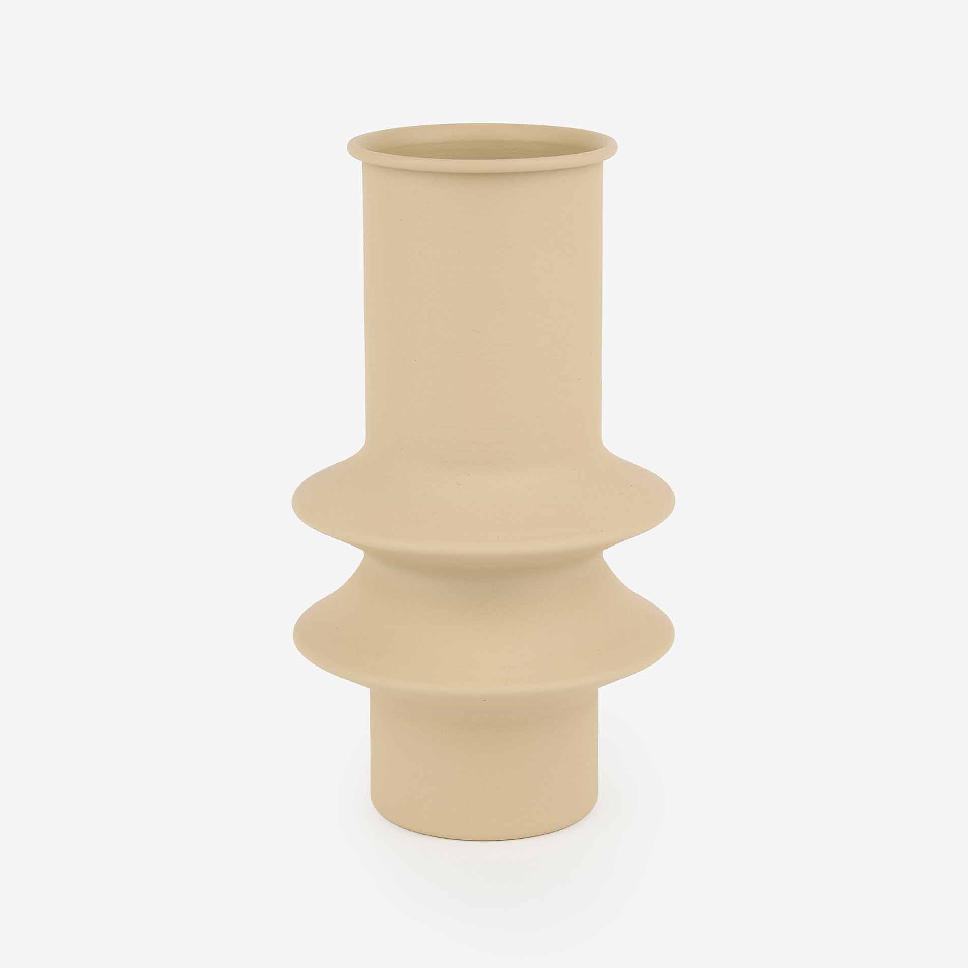 Jarron de zinc 14x14x24cm arena Zen