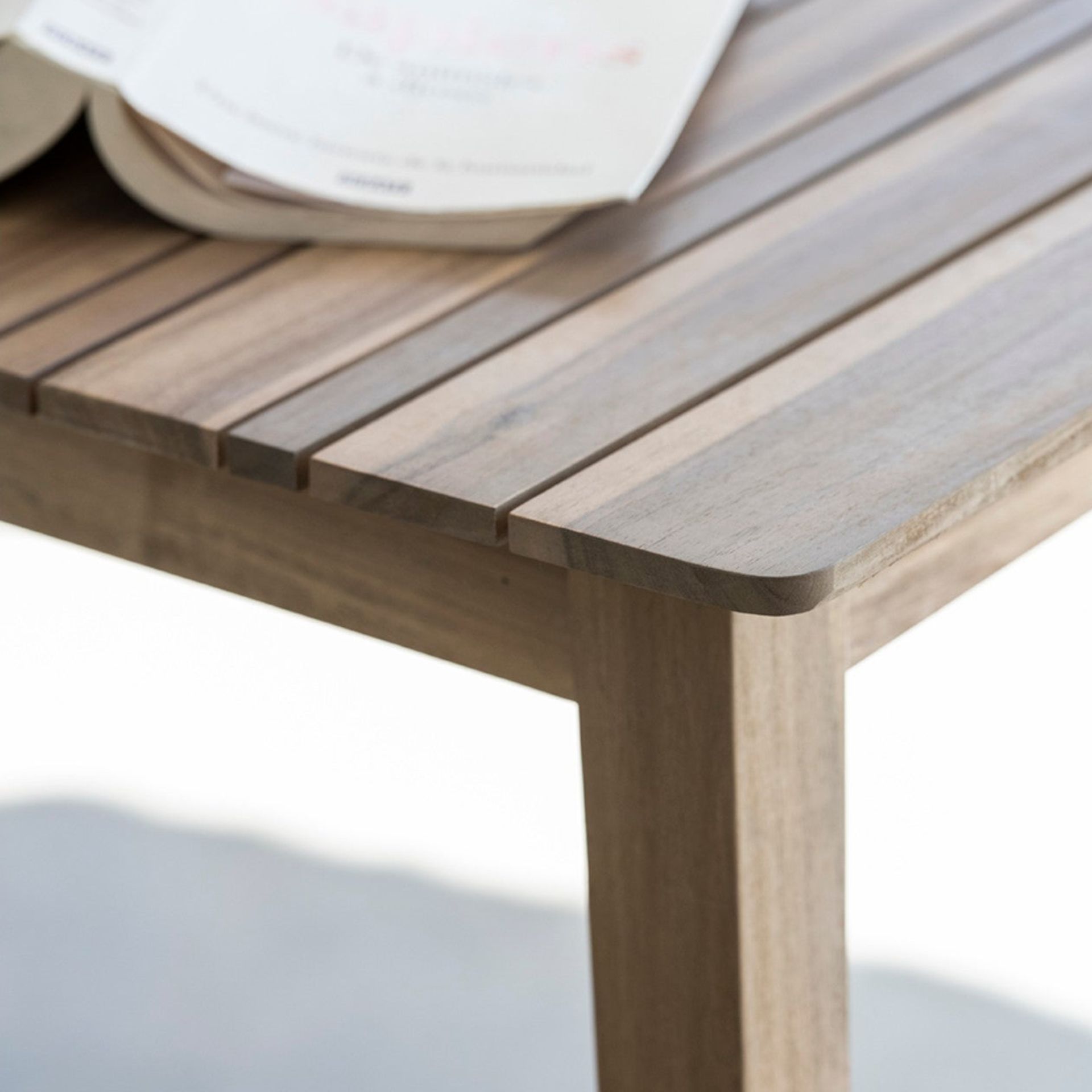 Mesa de jardín de madera de acacia Mykonos 160x90x75cm