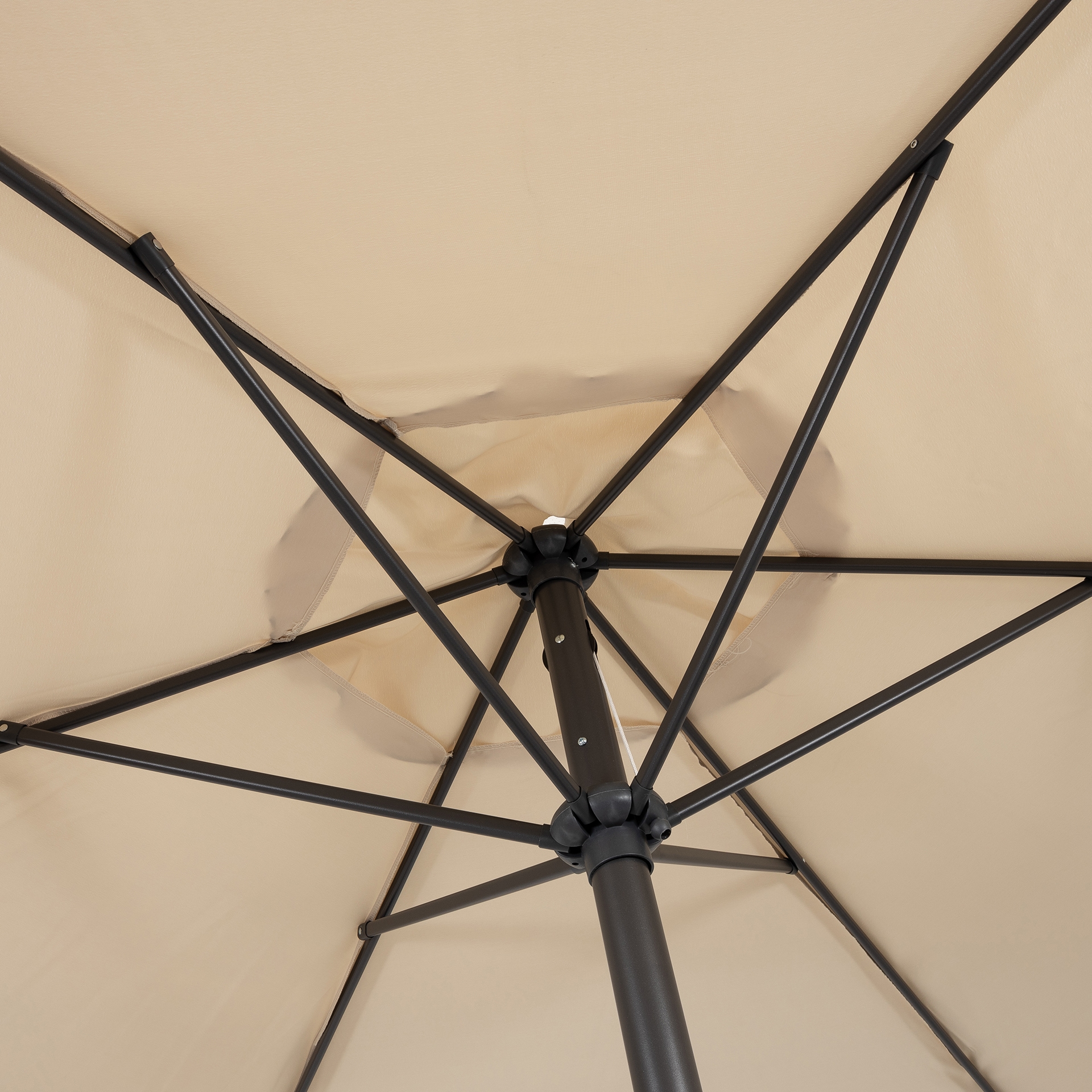 Parasol de aluminio color crema Arucas 3m