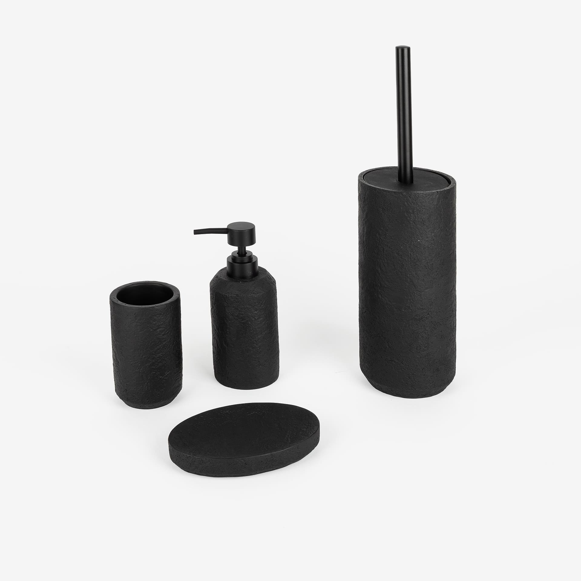 Vaso portacepillos de resina negro Fito 11c