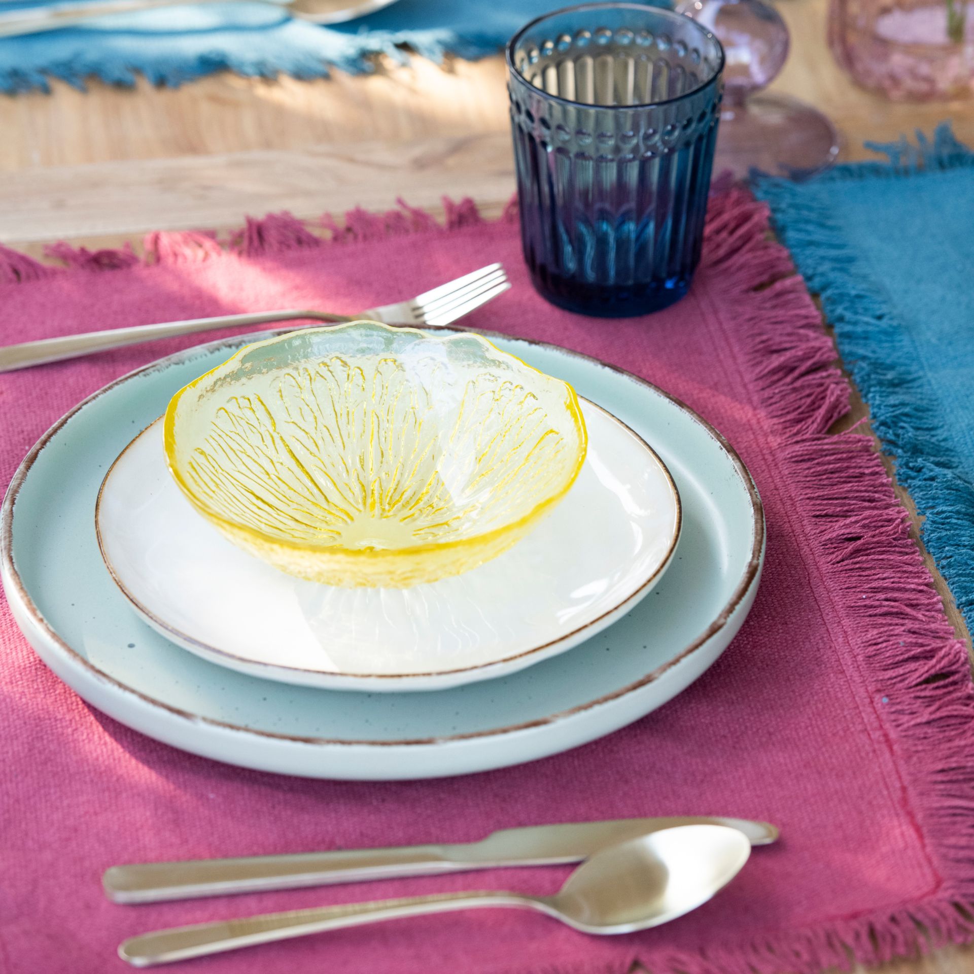 Bol de vidrio lim&oacute;n Fructus &Oslash;15x5cm