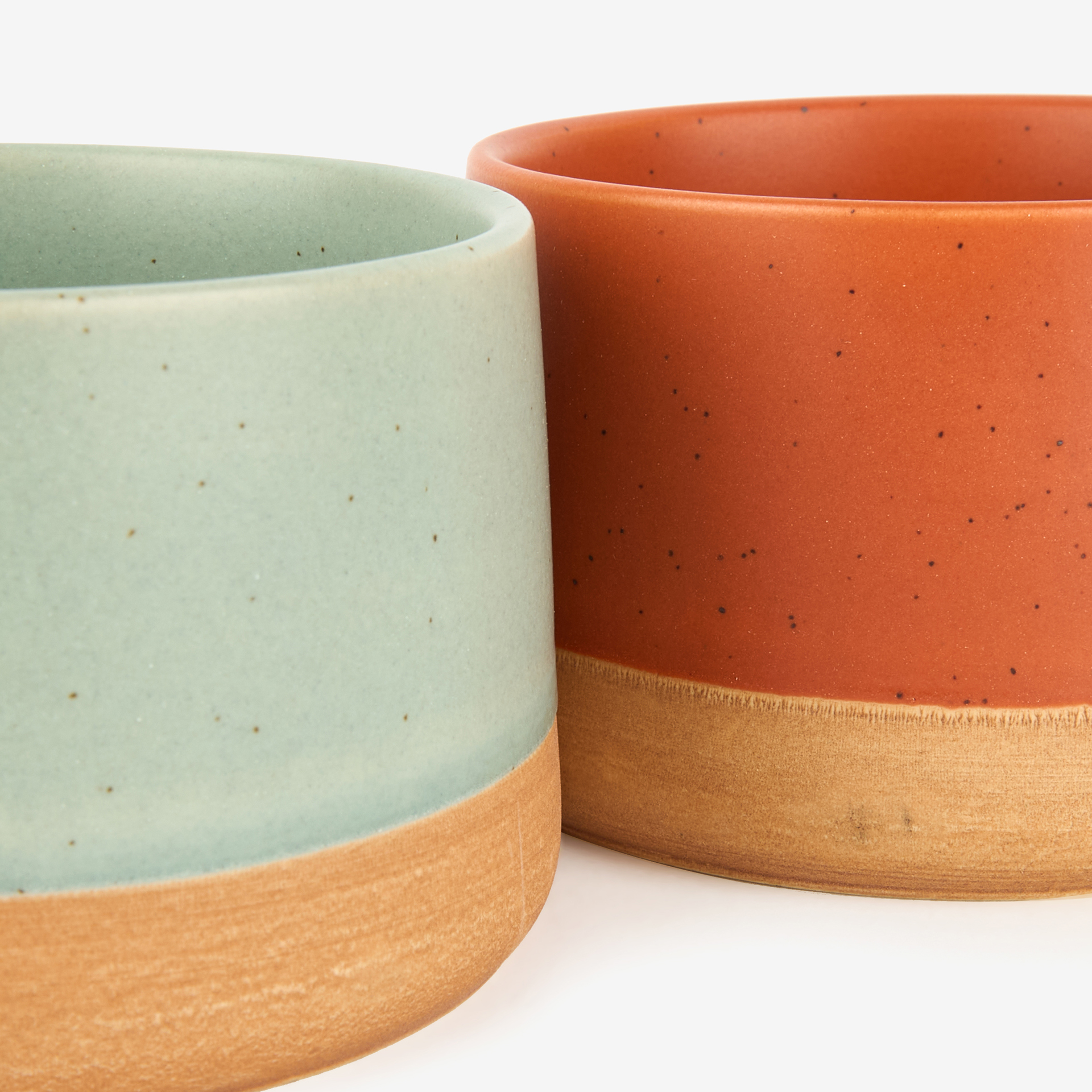 Set de 4 boles de gres de colores Ø9x5cm