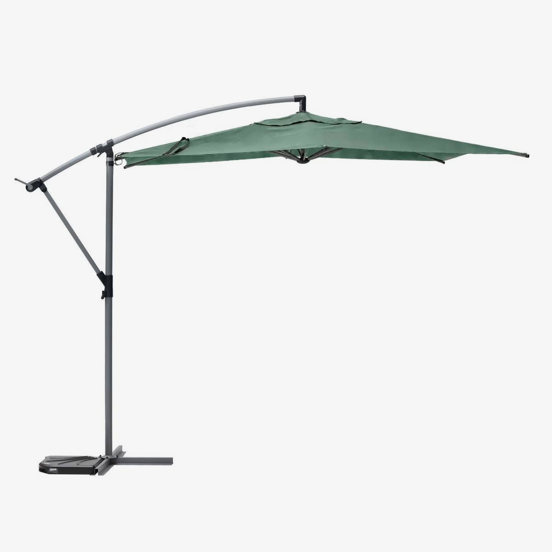 Parasol basculante de acero inoxidable verde Maui 300cm