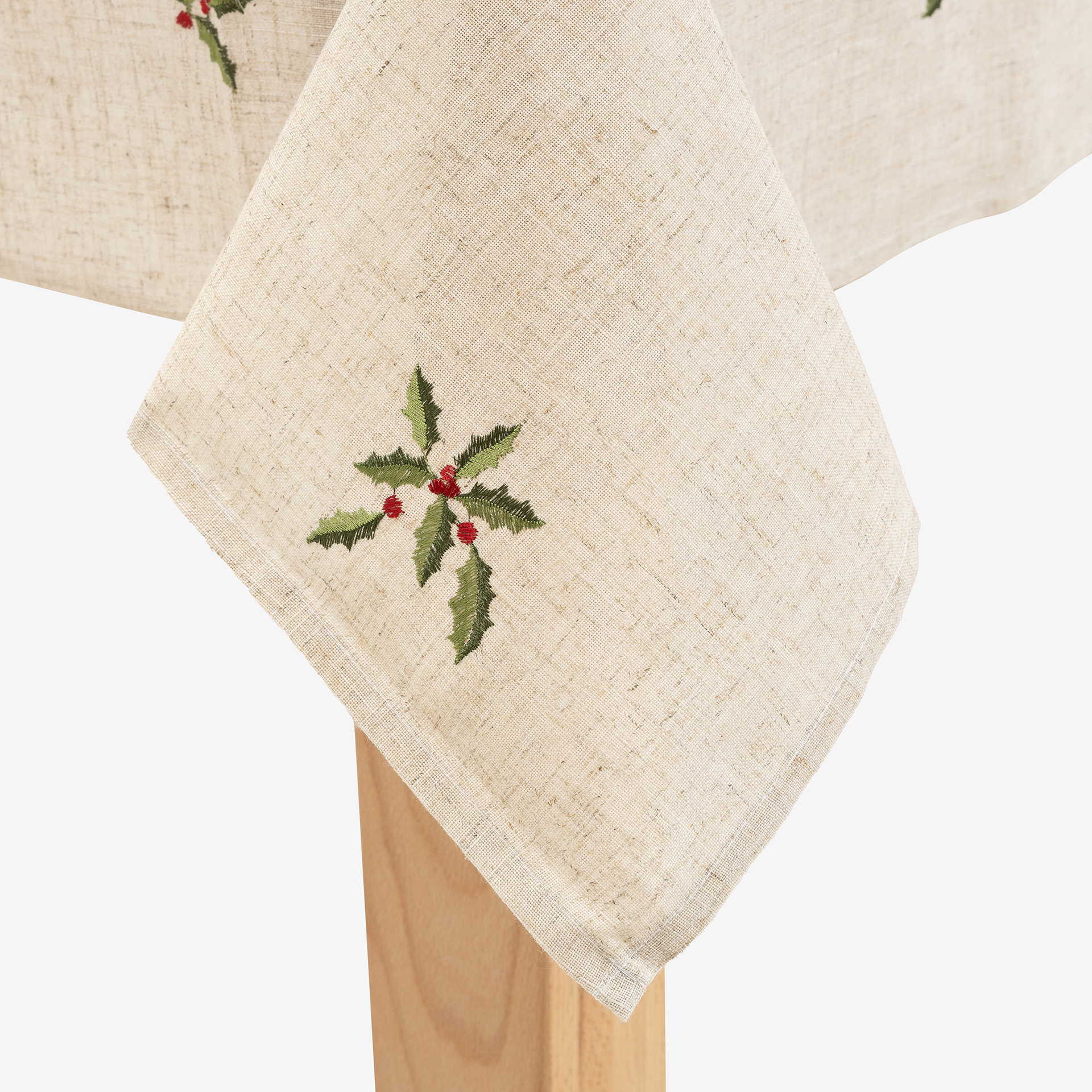 Mantel de lino beige Acebo 150x250cm