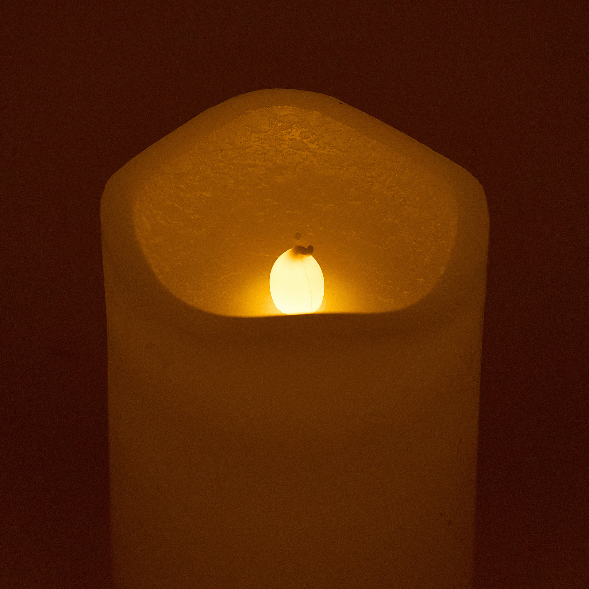 Vela LED con temporizador marfil Ø7x13cm