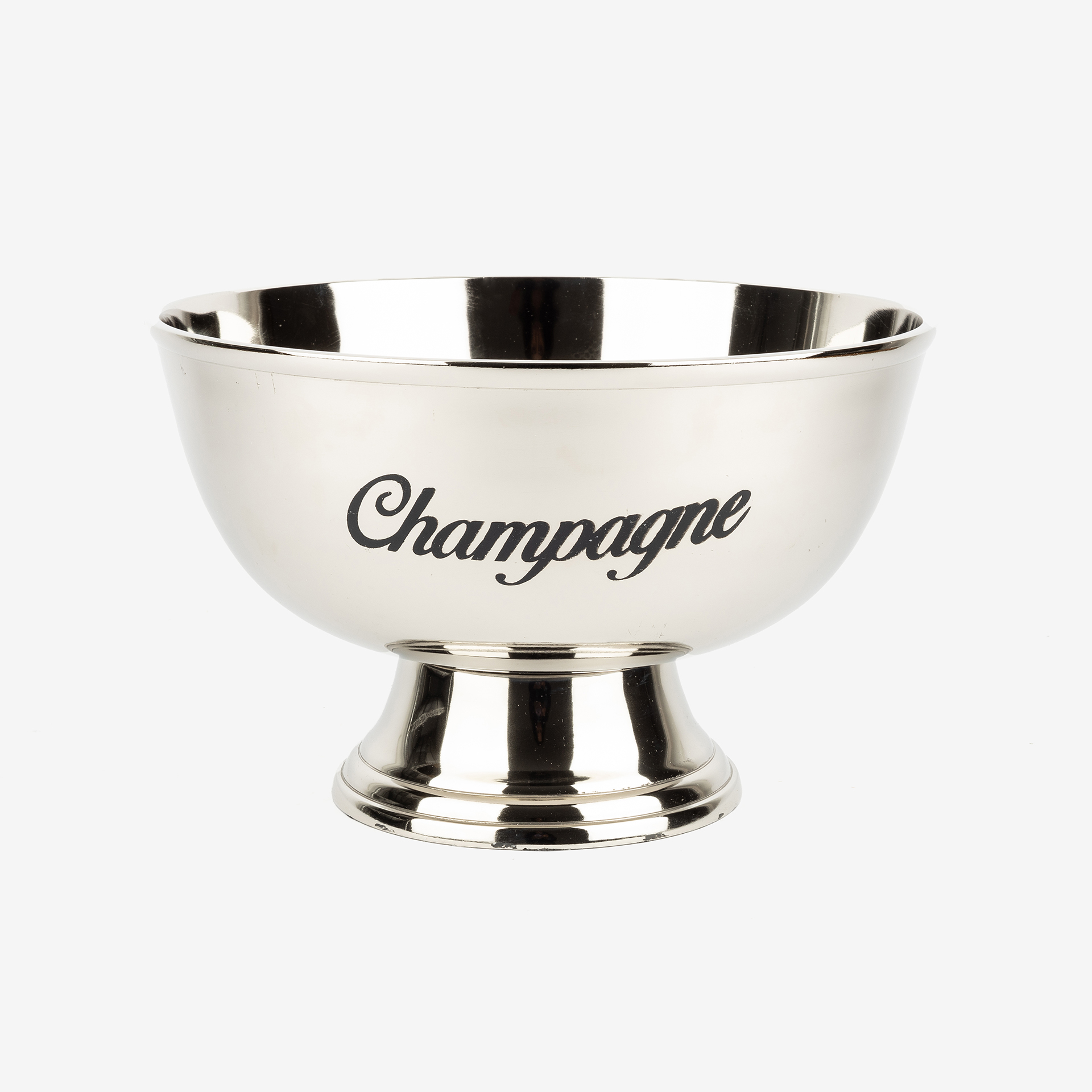 Cubitera de aluminio plateado con pie &Oslash;31,5x20cm